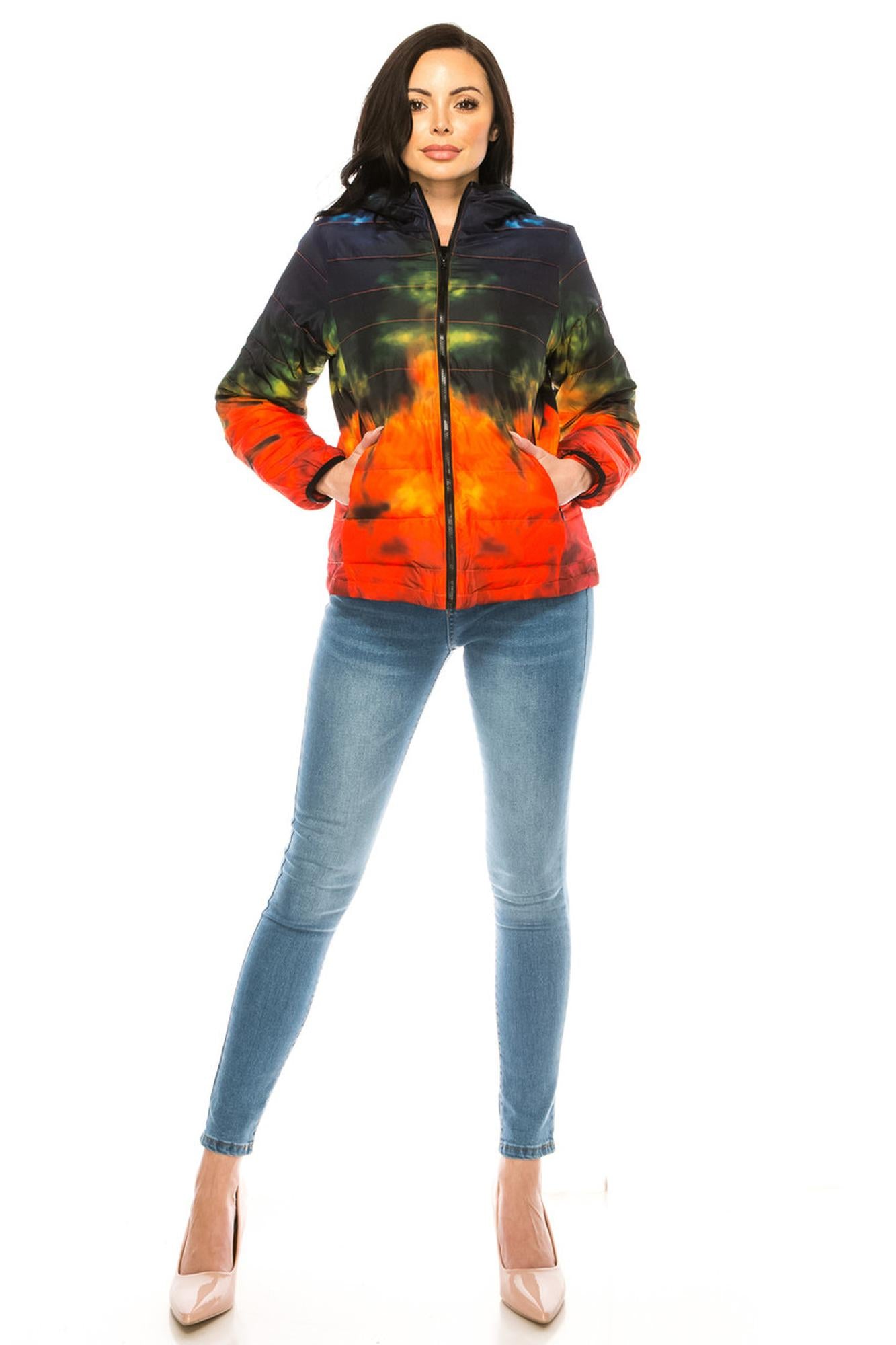 Wholesale Women's Lava Daub Winter Puffer Down Jacket