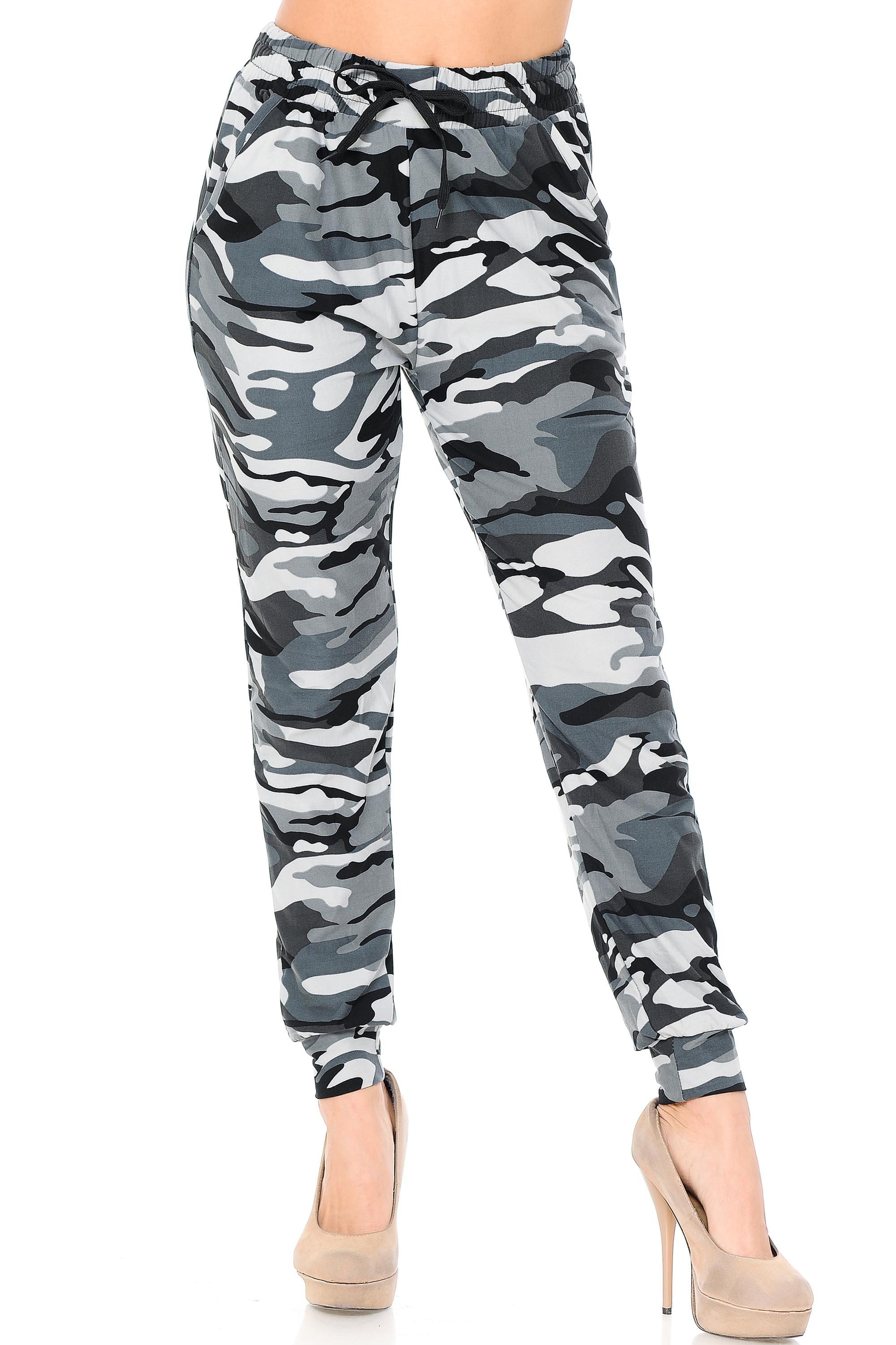 Wholesale Buttery Smooth Charcoal Camouflage Joggers