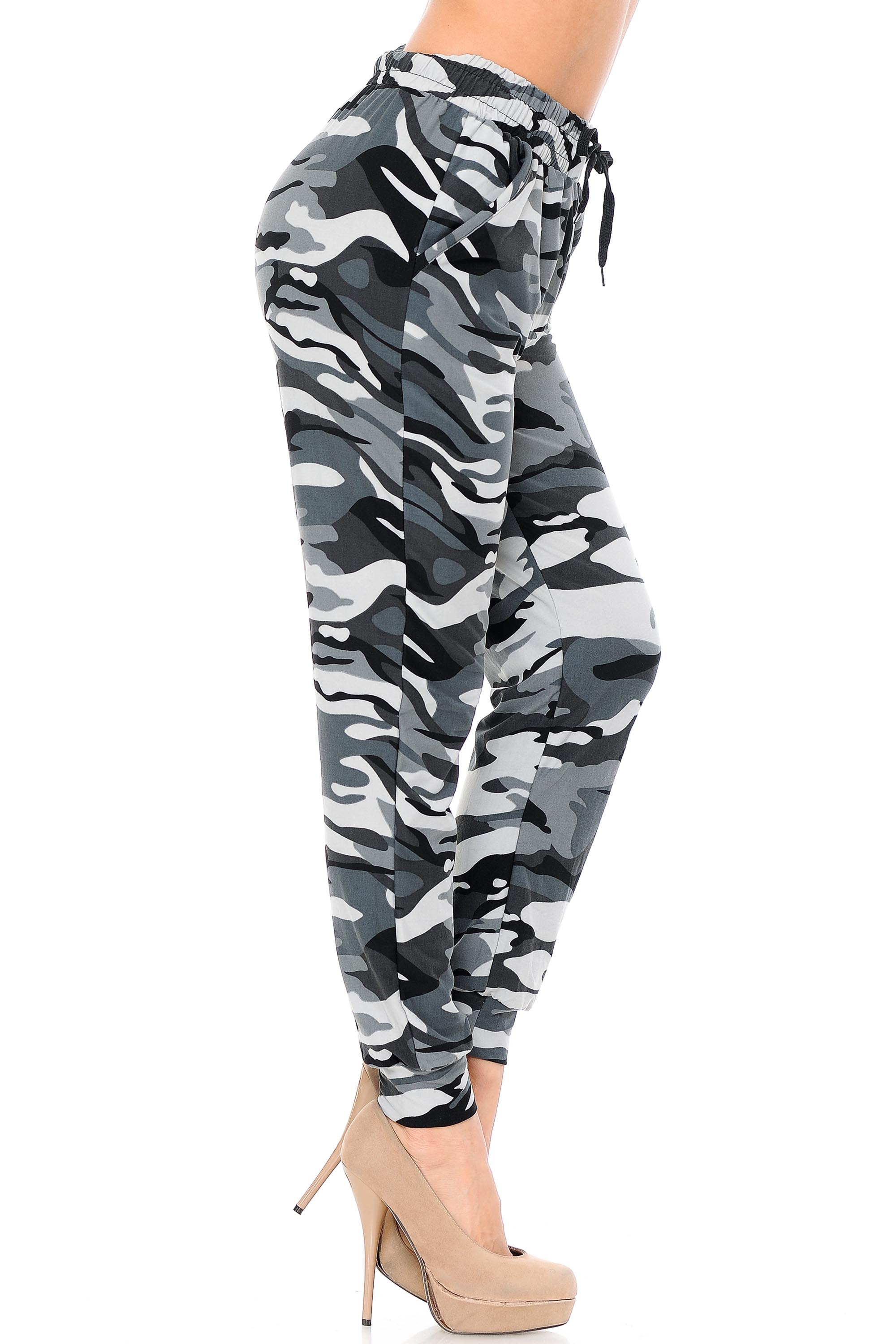 Wholesale Buttery Smooth Charcoal Camouflage Joggers