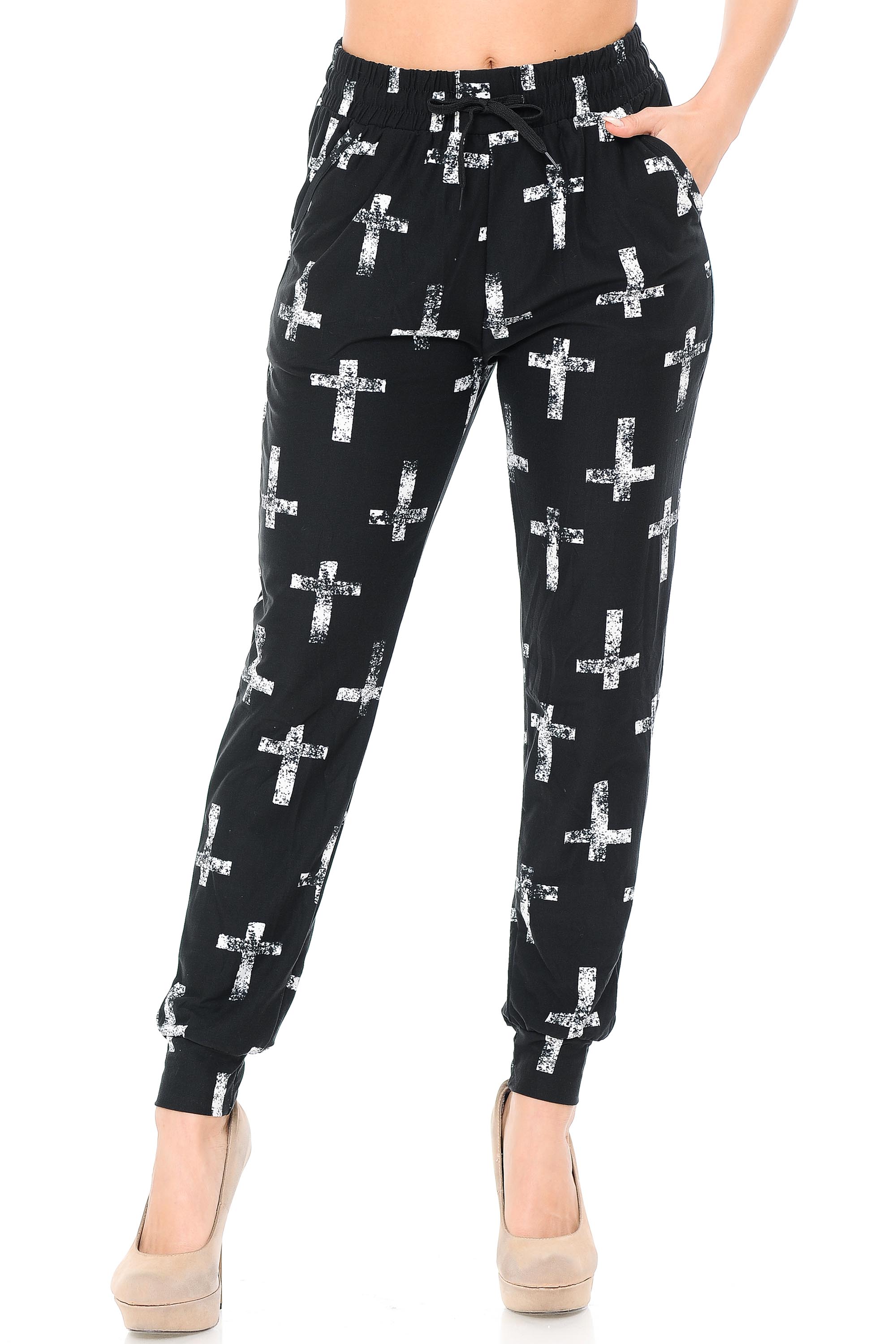 Wholesale Buttery Smooth Faded Cross Joggers
