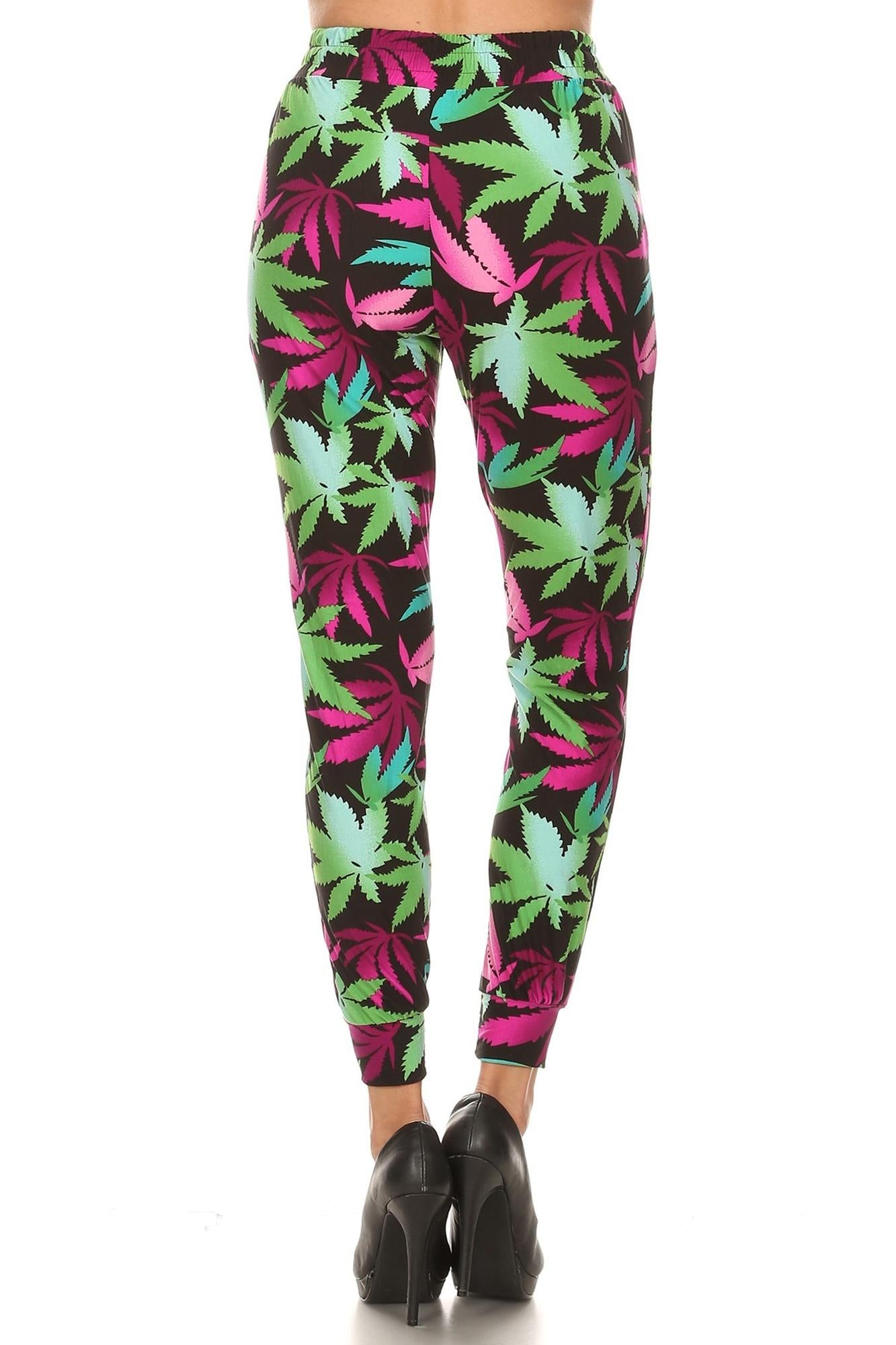 Wholesale Buttery Smooth Fuchsia Marijuana Joggers