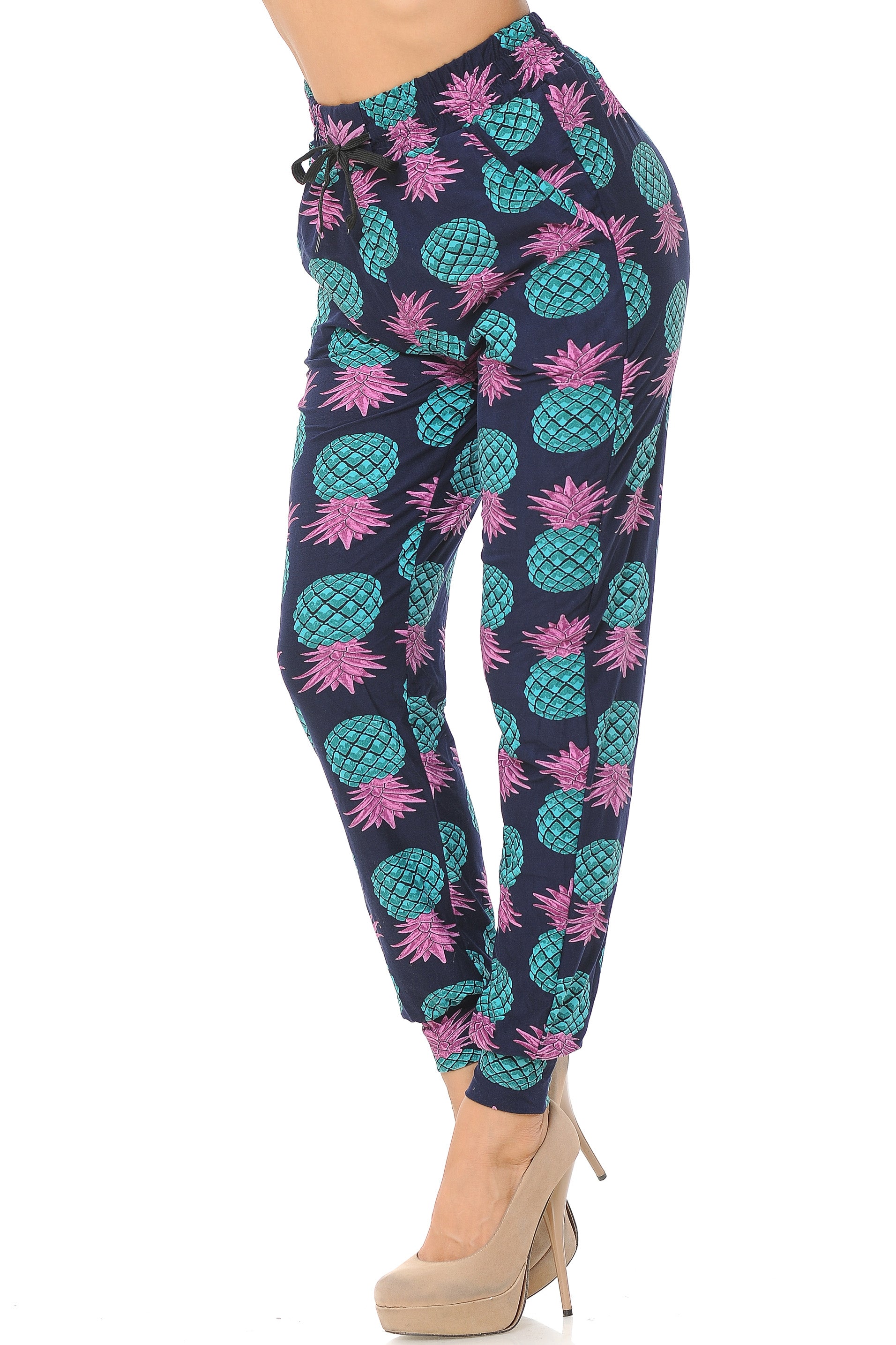 Wholesale Buttery Smooth Teal Pineapple Women's Joggers