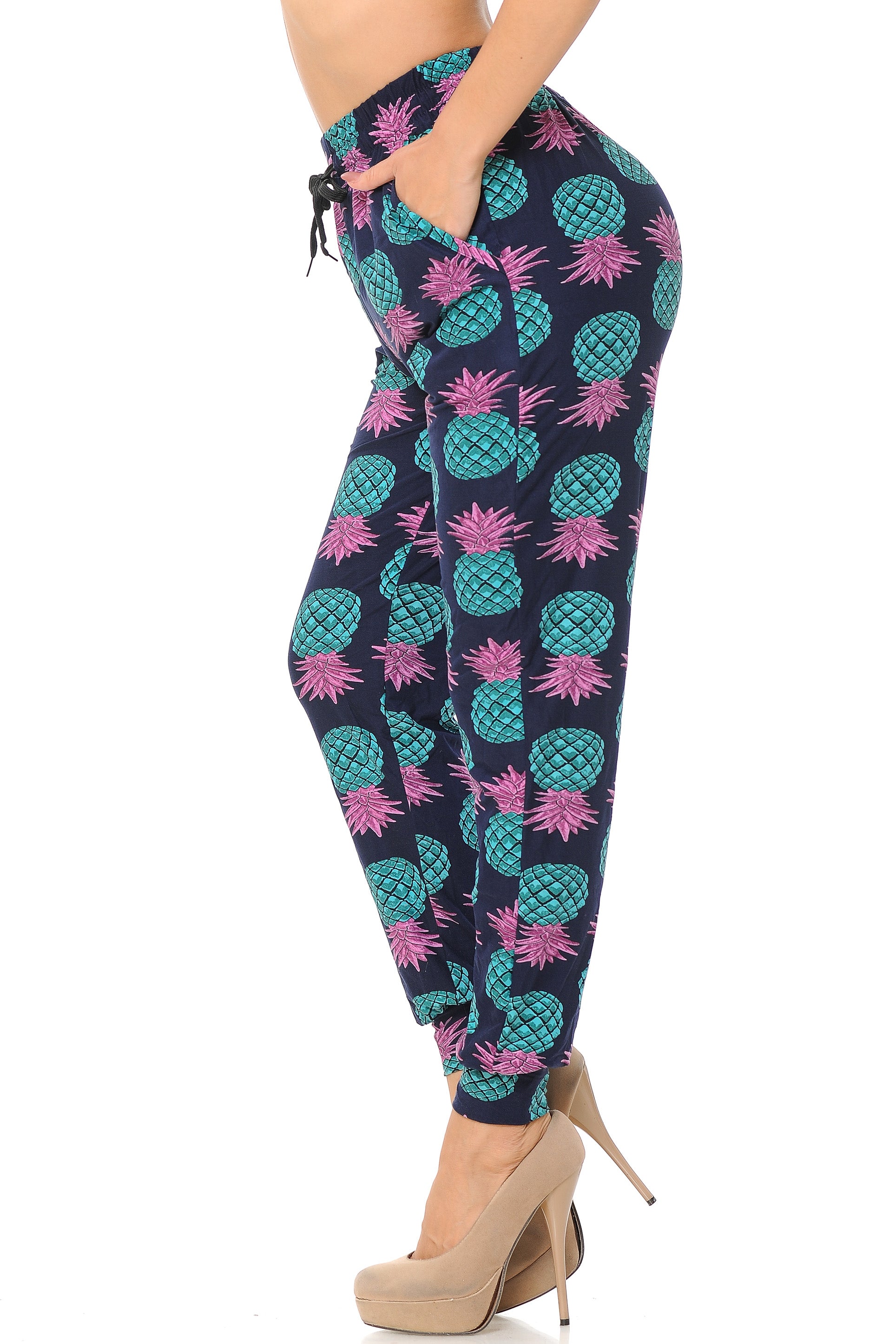 Wholesale Buttery Smooth Teal Pineapple Women's Joggers