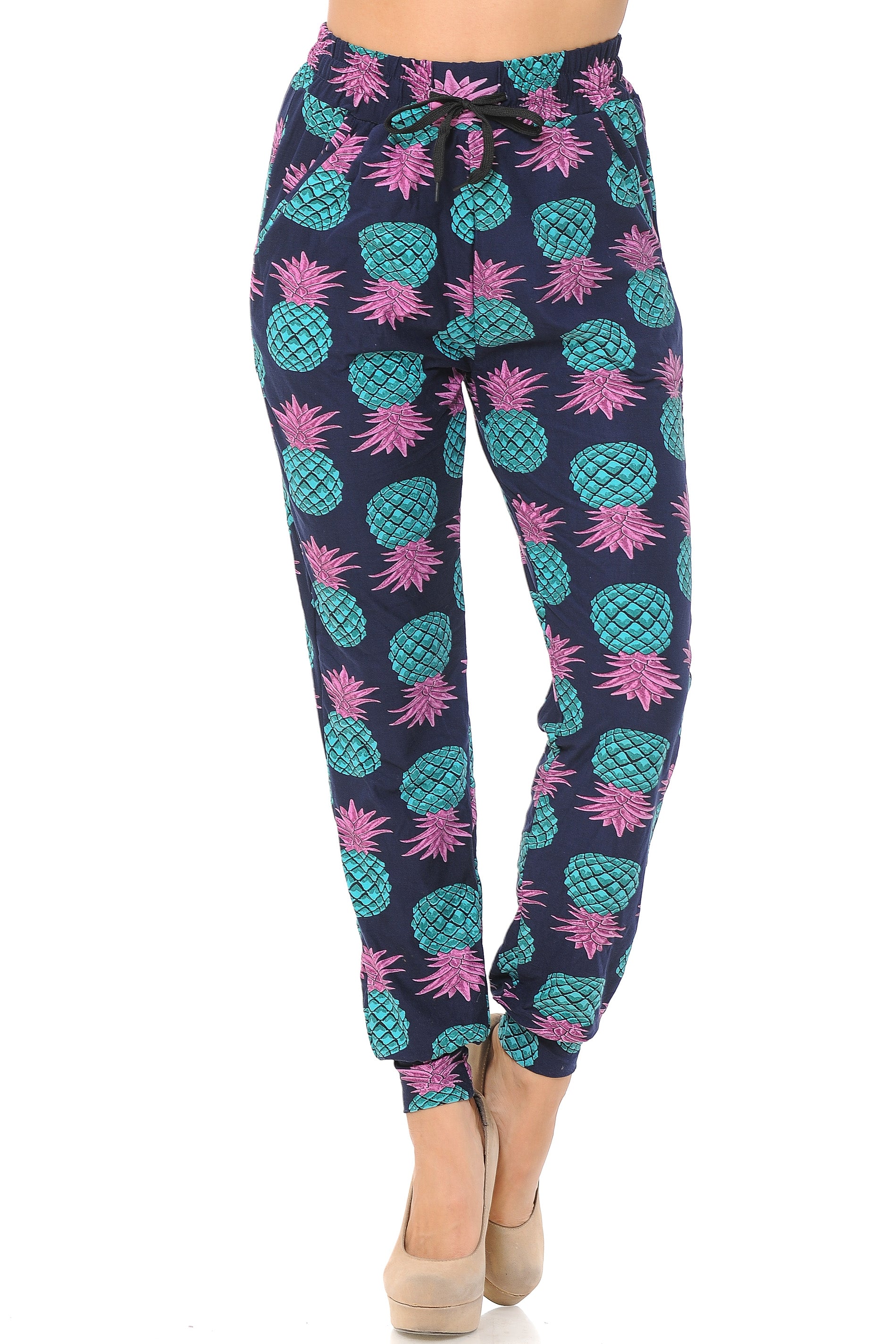 Wholesale Buttery Smooth Teal Pineapple Women's Joggers