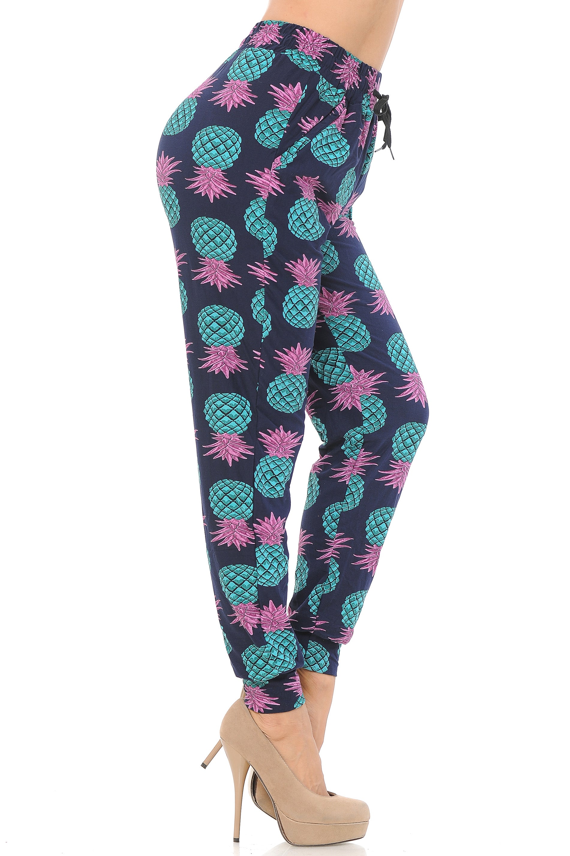 Wholesale Buttery Smooth Teal Pineapple Women's Joggers