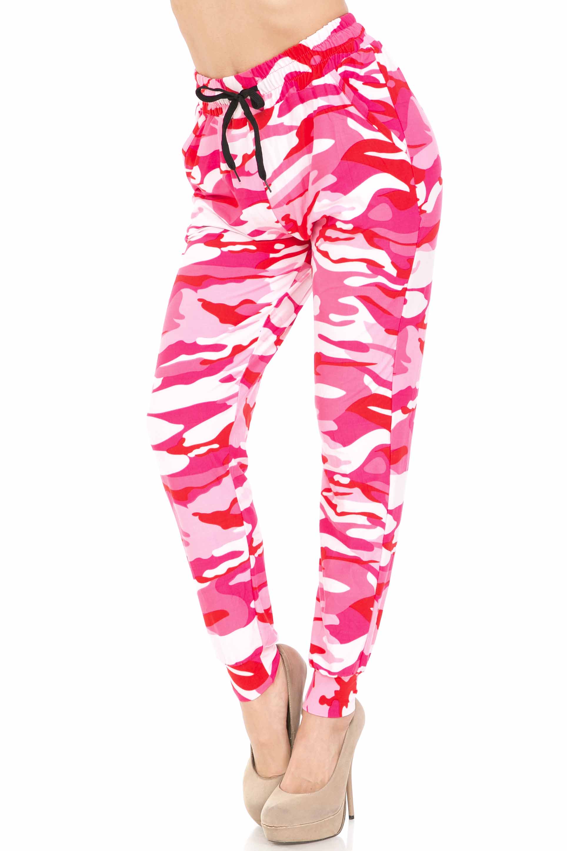 Wholesale Buttery Smooth Pink Camouflage Joggers - EEVEE