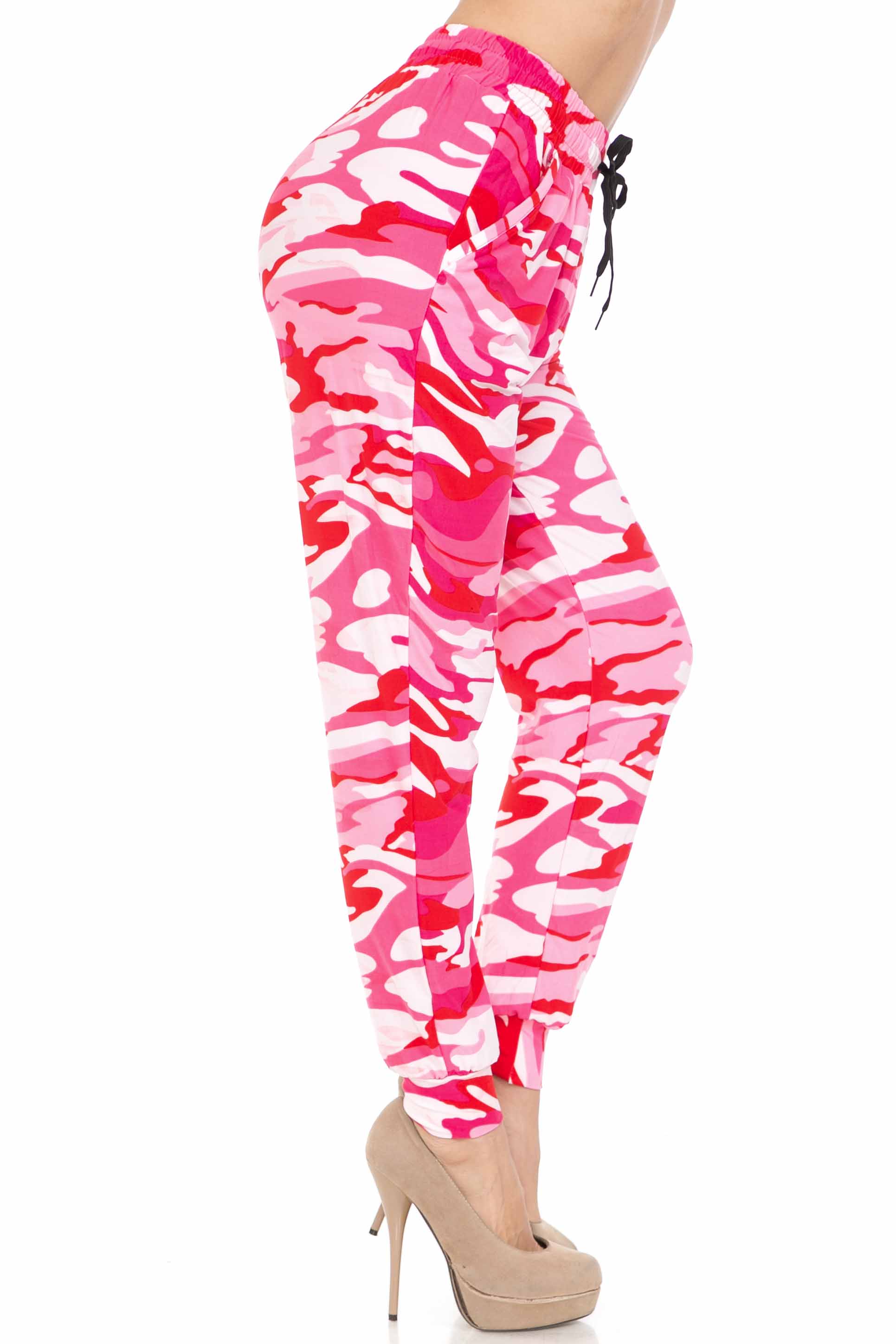 Wholesale Buttery Smooth Pink Camouflage Joggers - EEVEE