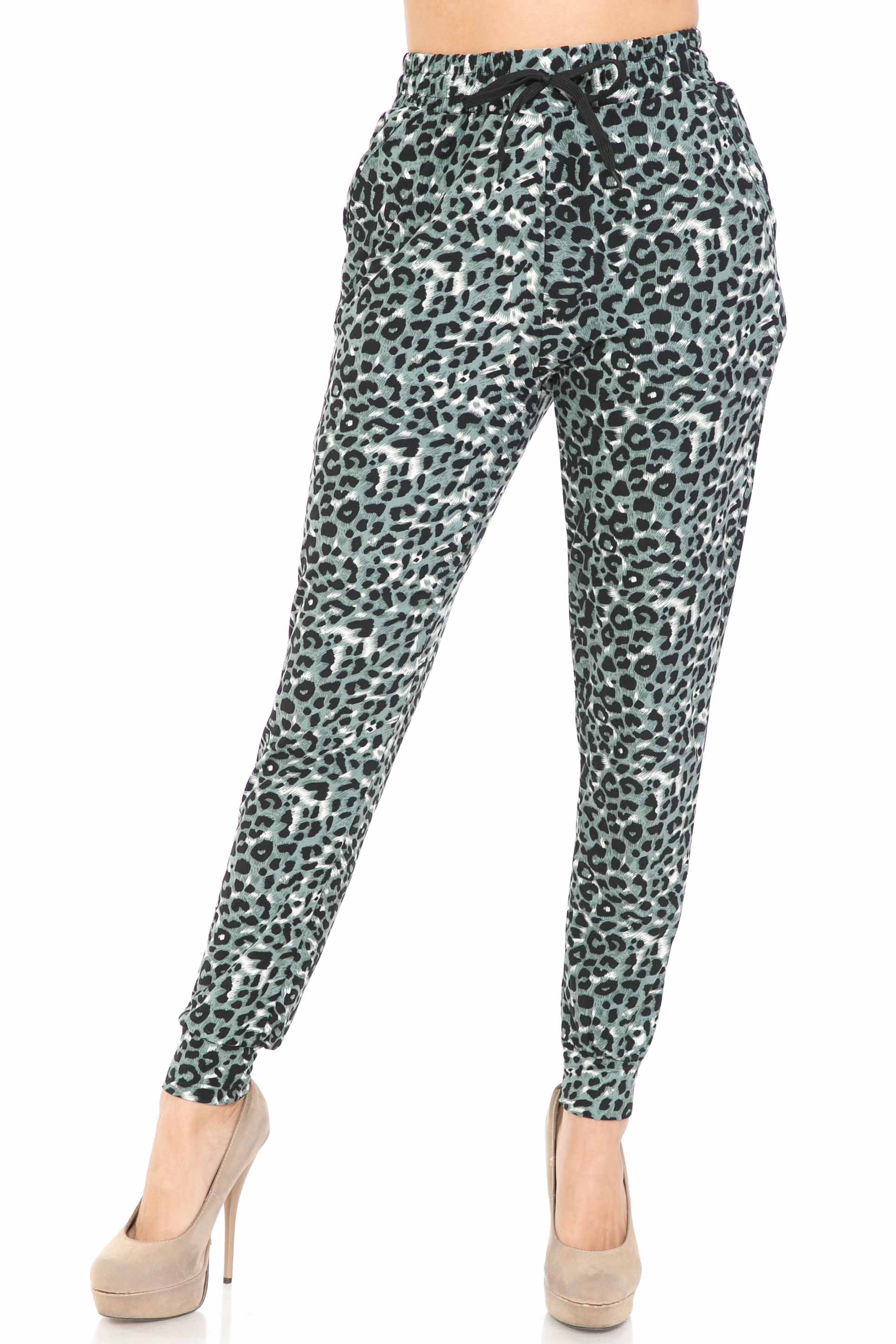 Wholesale Buttery Smooth Snow Leopard Joggers