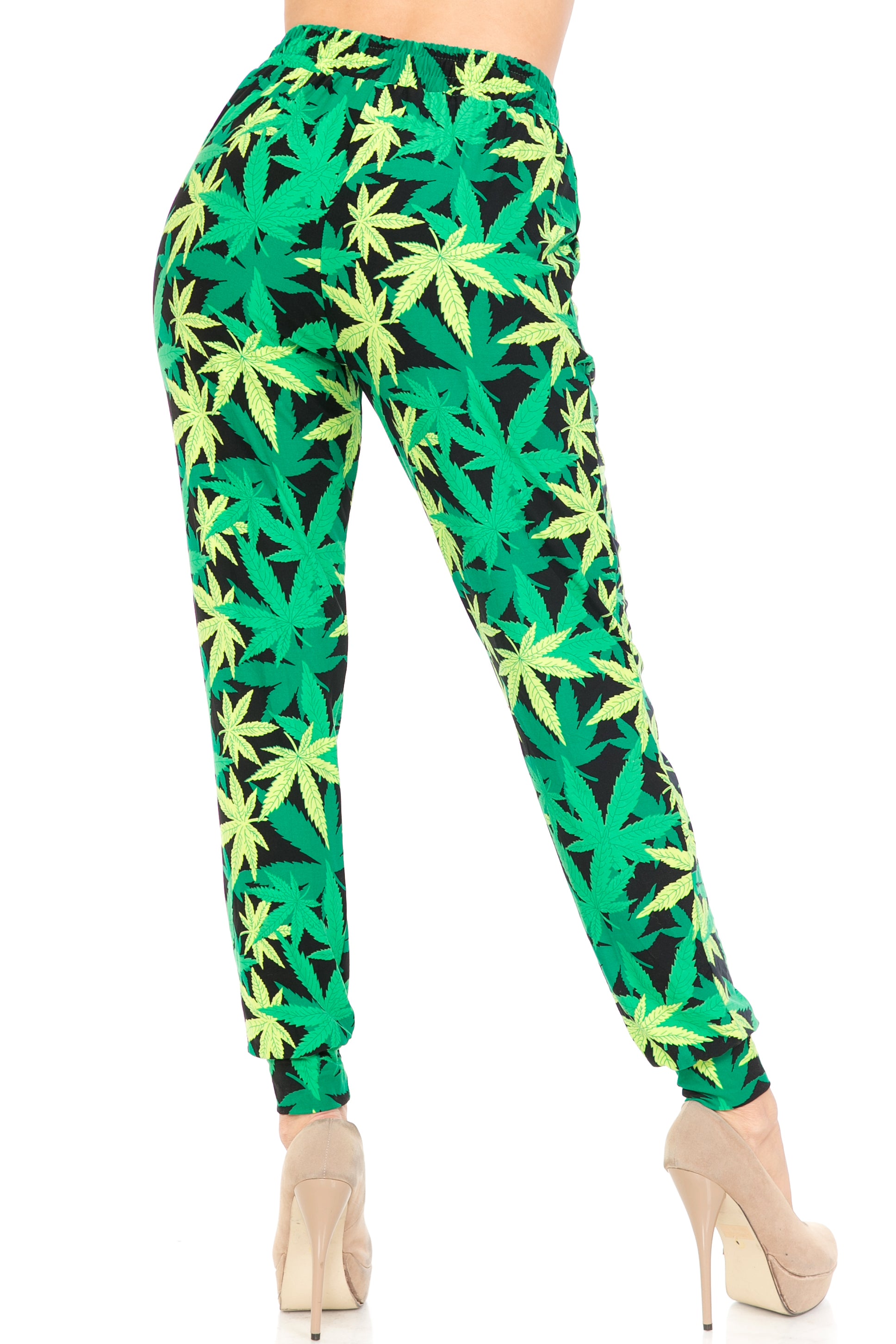 Wholesale Buttery Smooth Cannabis Green Marijuana Joggers