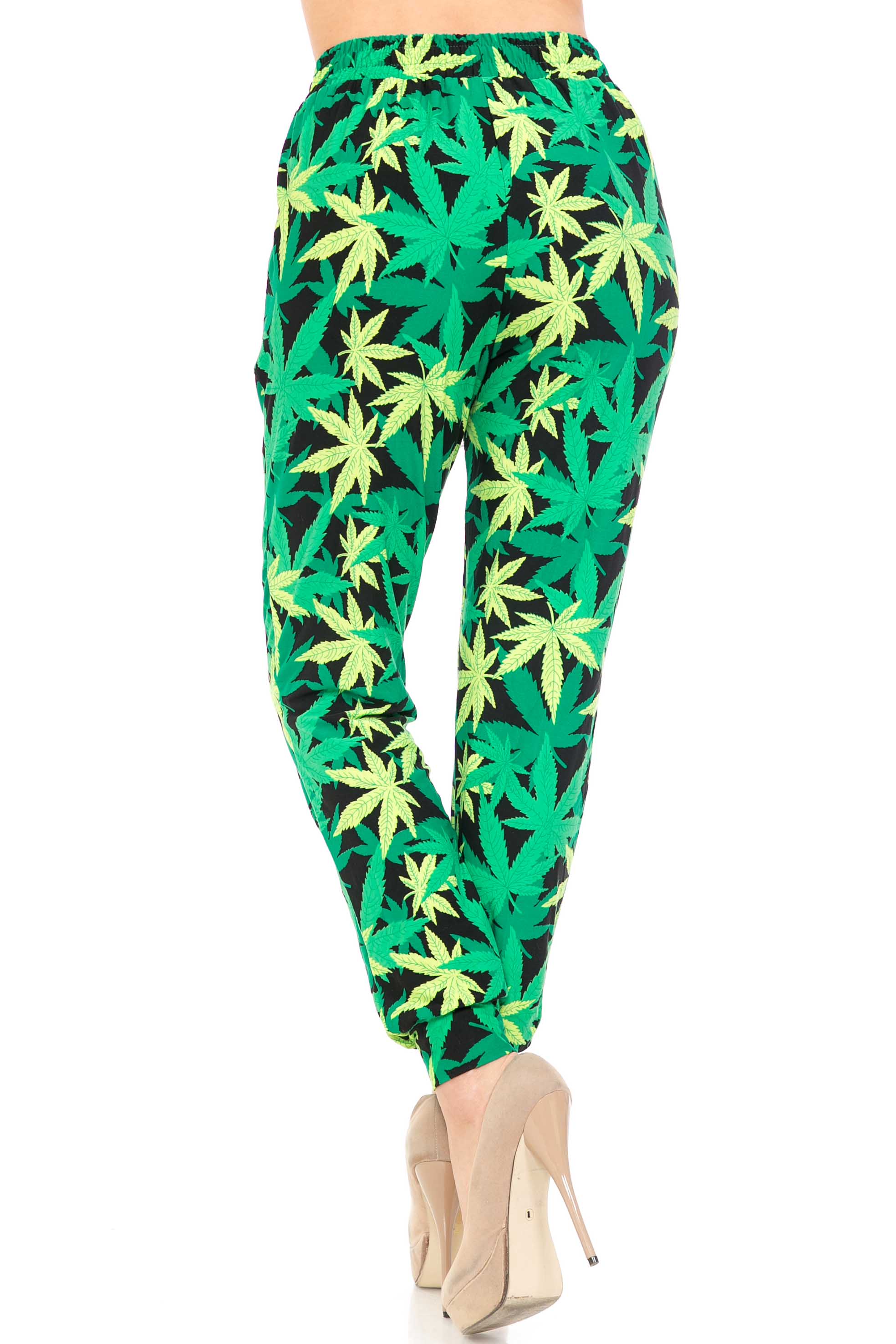 Wholesale Buttery Smooth Cannabis Green Marijuana Joggers