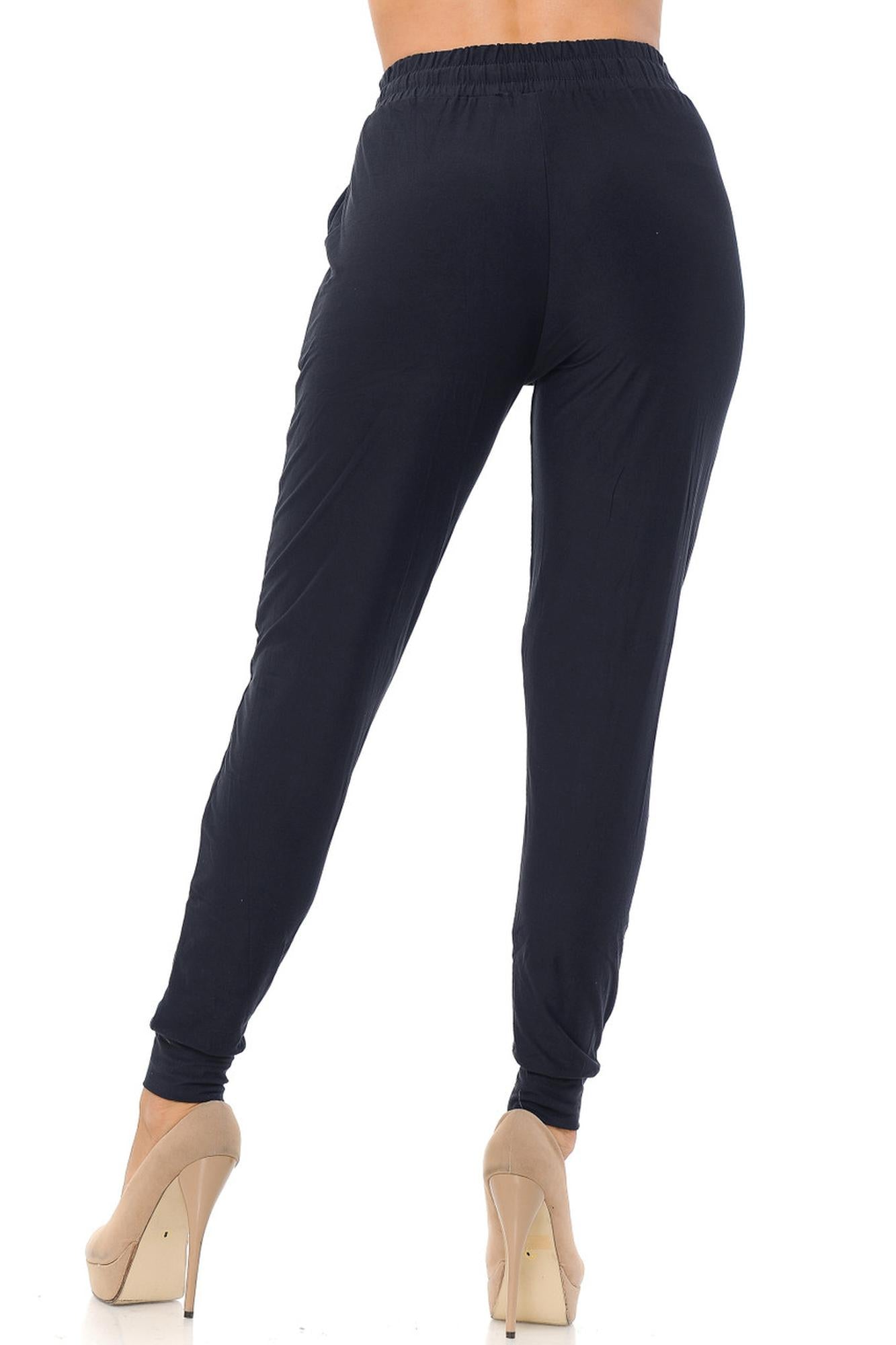 Wholesale Buttery Smooth Solid Basic Navy Joggers - EEVEE