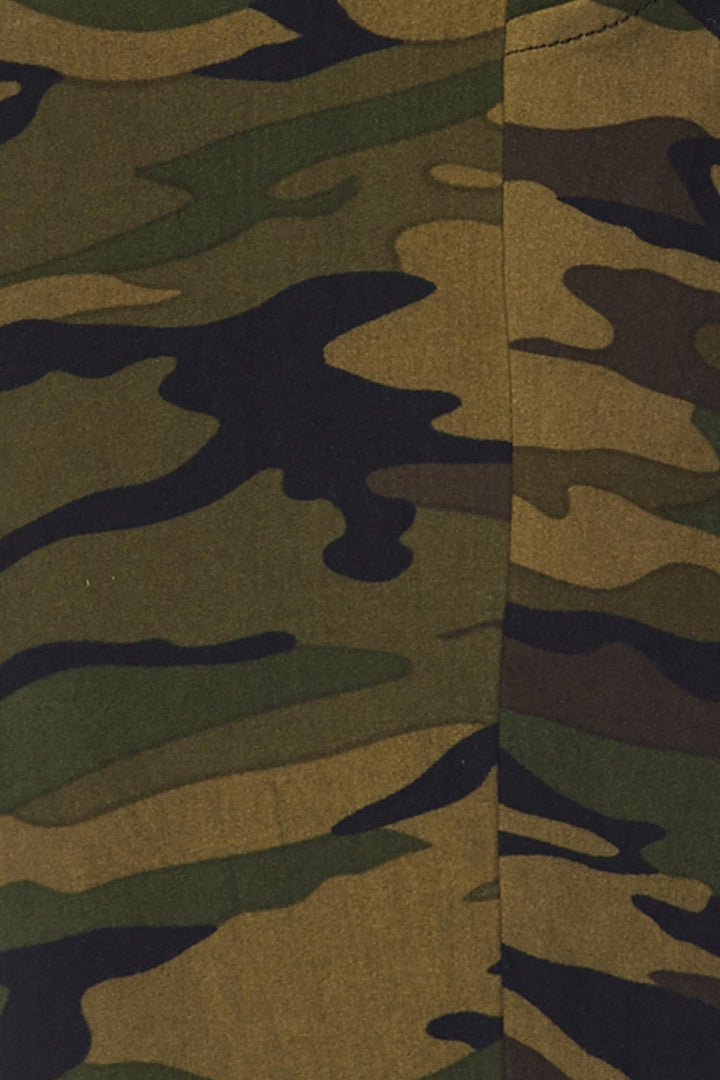 Wholesale Buttery Smooth Olive Green Camouflage Joggers