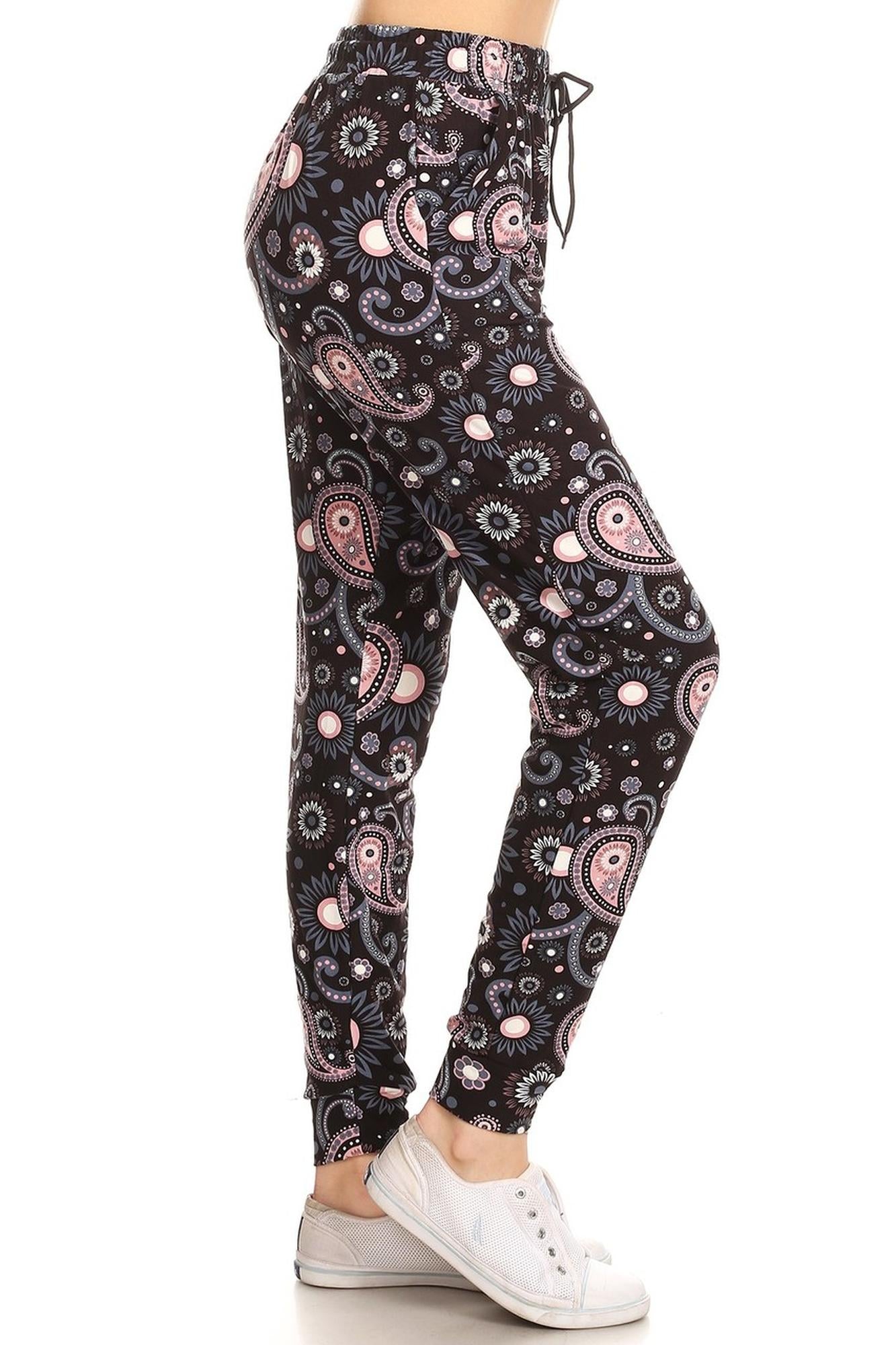 Wholesale Buttery Soft Happy Paisley Joggers