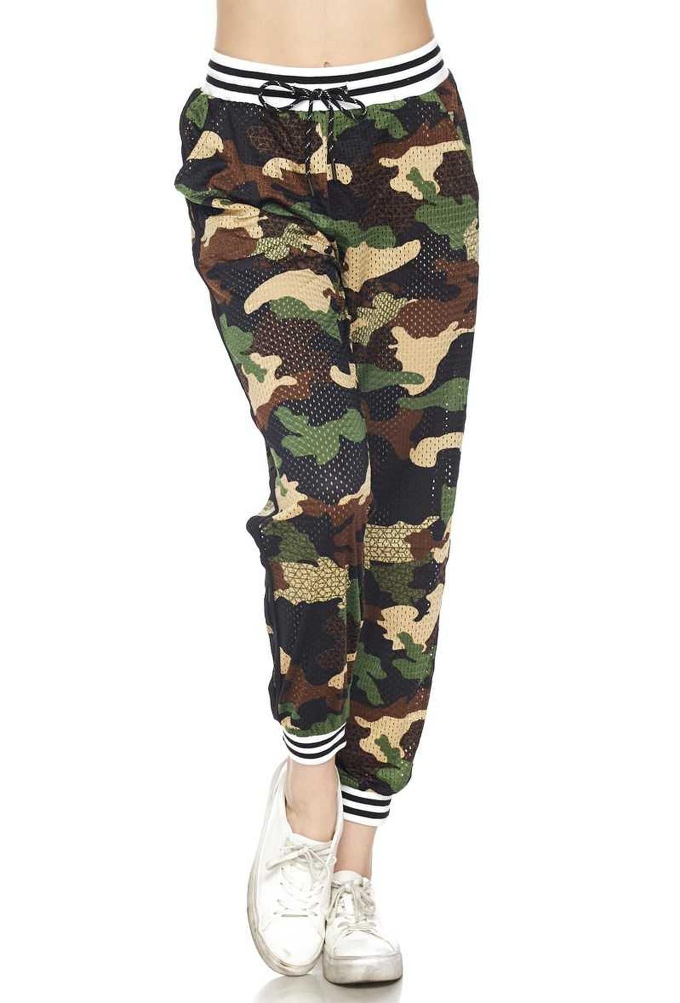 Wholesale Premium Street Ready Perforated Camouflage Joggers