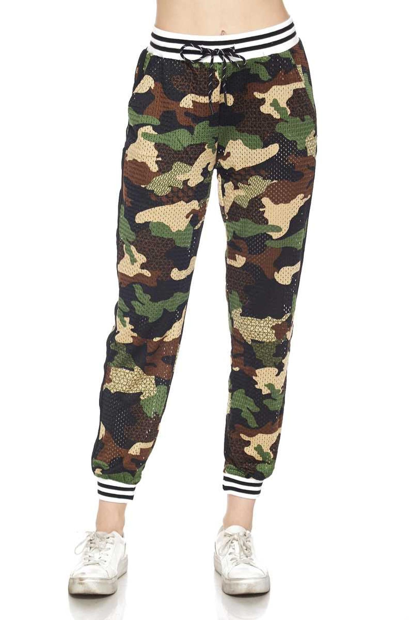 Wholesale Premium Street Ready Perforated Camouflage Joggers