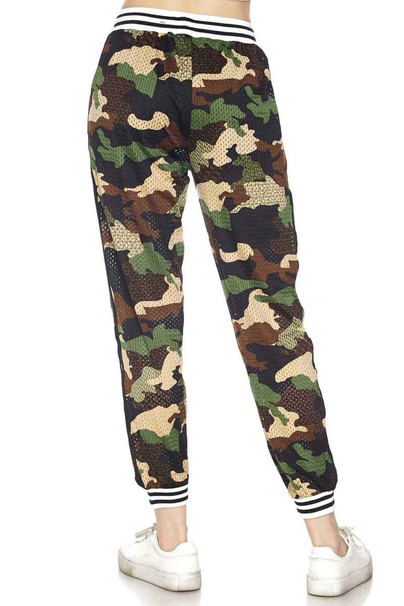 Wholesale Premium Street Ready Perforated Camouflage Joggers