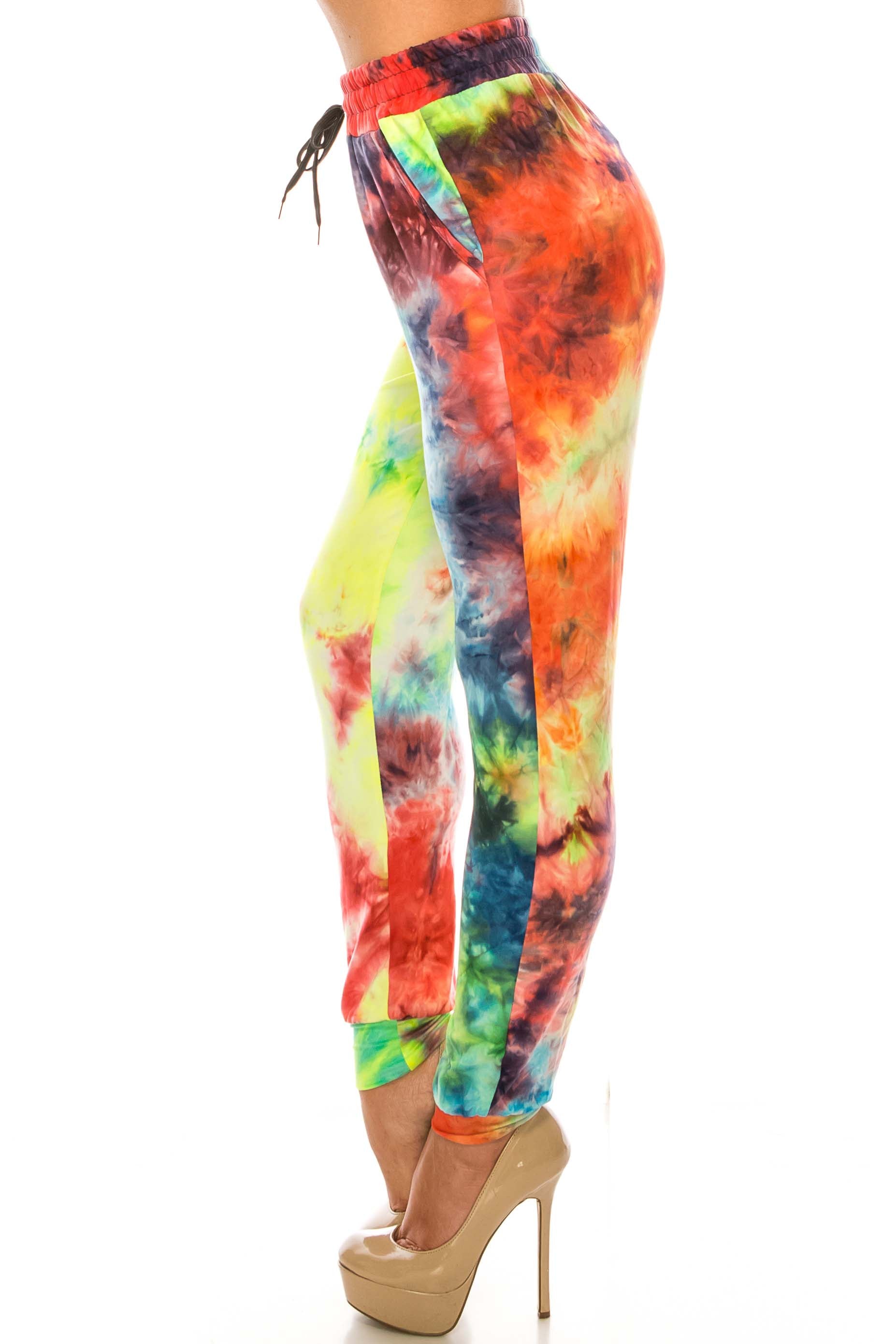 Wholesale Buttery Smooth Colorful Summer Tie Dye Joggers