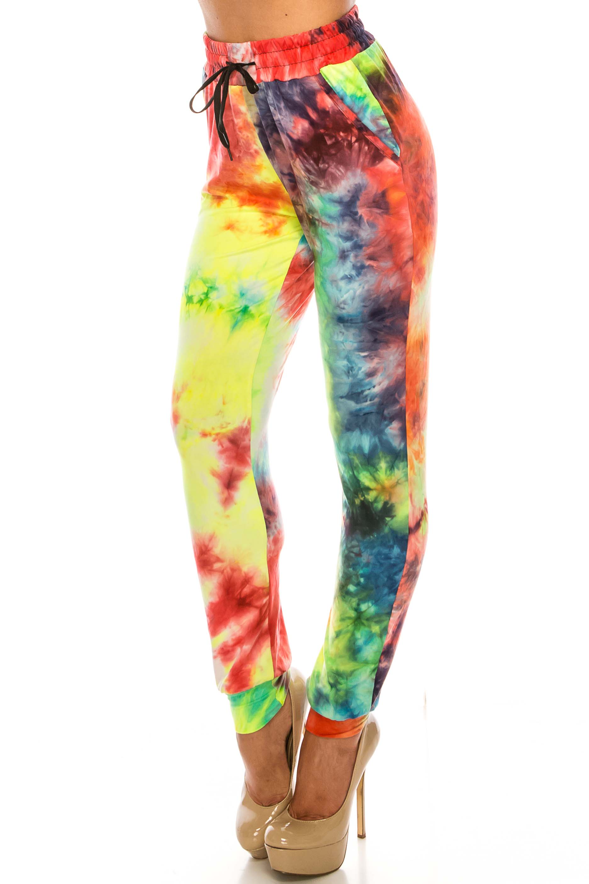 Wholesale Buttery Smooth Colorful Summer Tie Dye Joggers