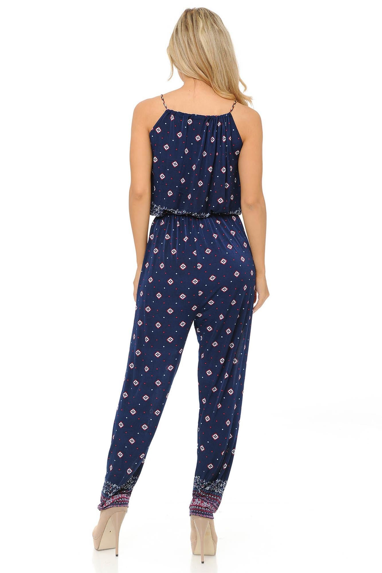 Wholesale Fashion Casual Navy Pearl Summer Jumpsuit