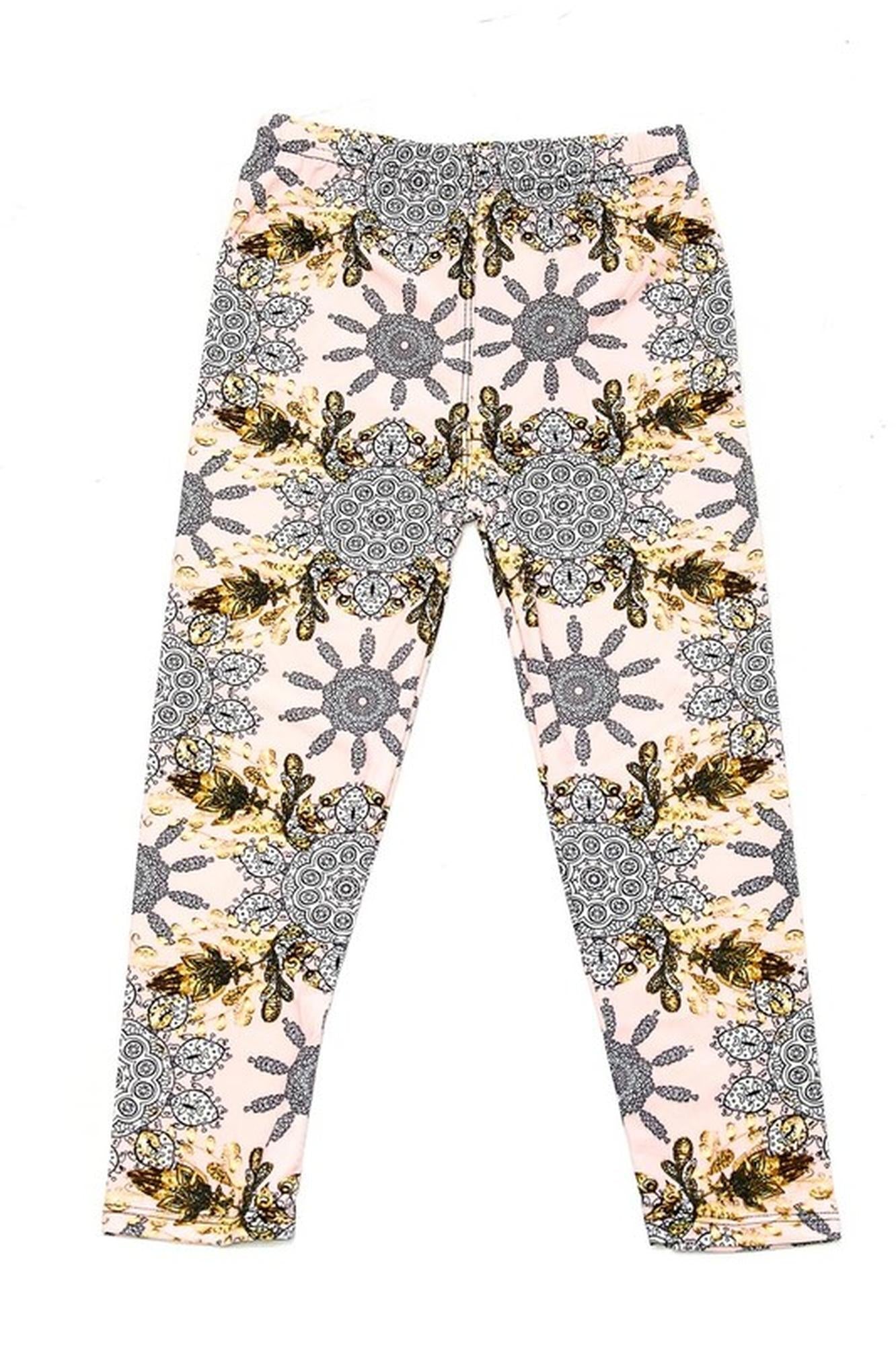 Wholesale Buttery Soft Gorgeous Pink Motif Kids Leggings