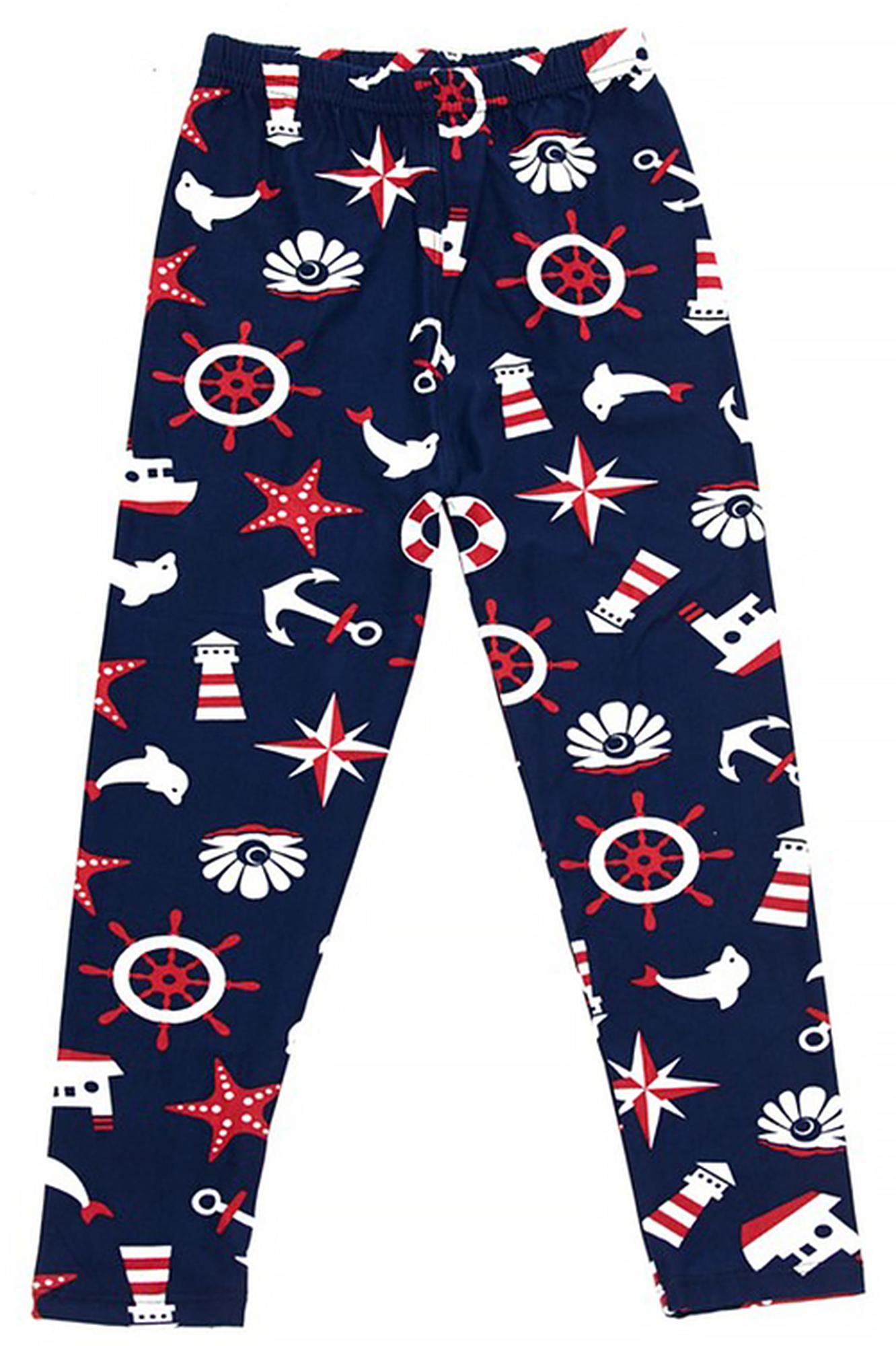Wholesale Buttery Soft Ship Ahoy Sailor Kid's Leggings