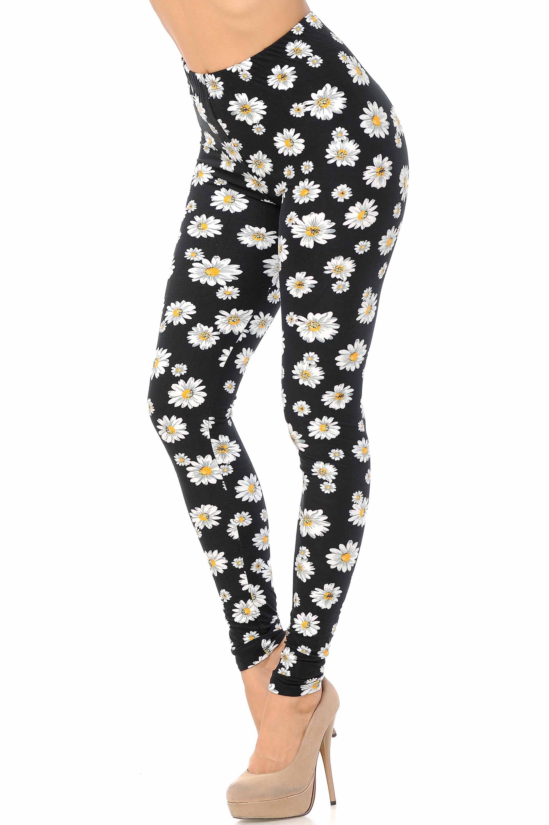 Wholesale Buttery Smooth Daisy Leggings - Extra Small