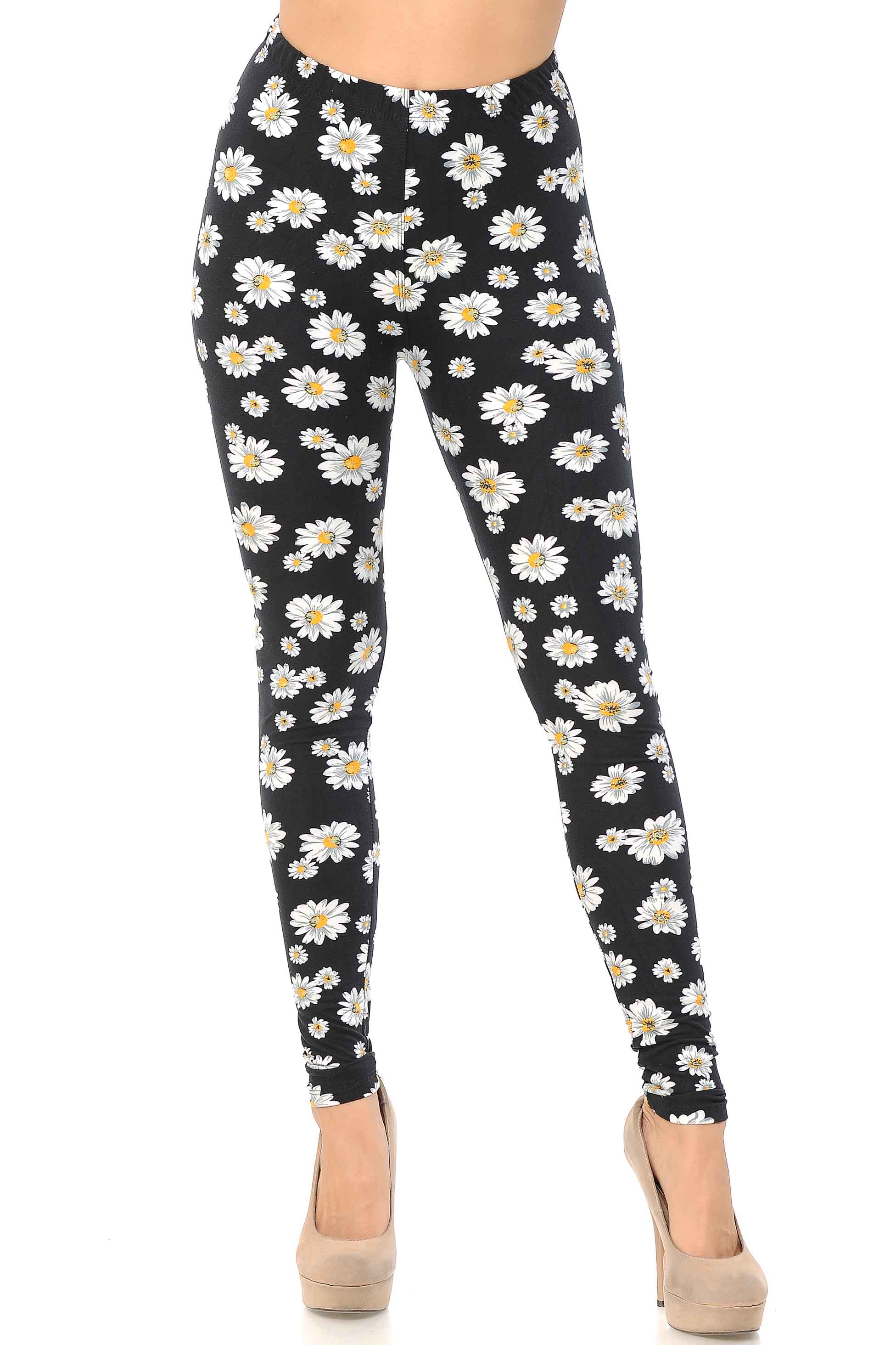 Wholesale Buttery Smooth Daisy Leggings - Extra Small