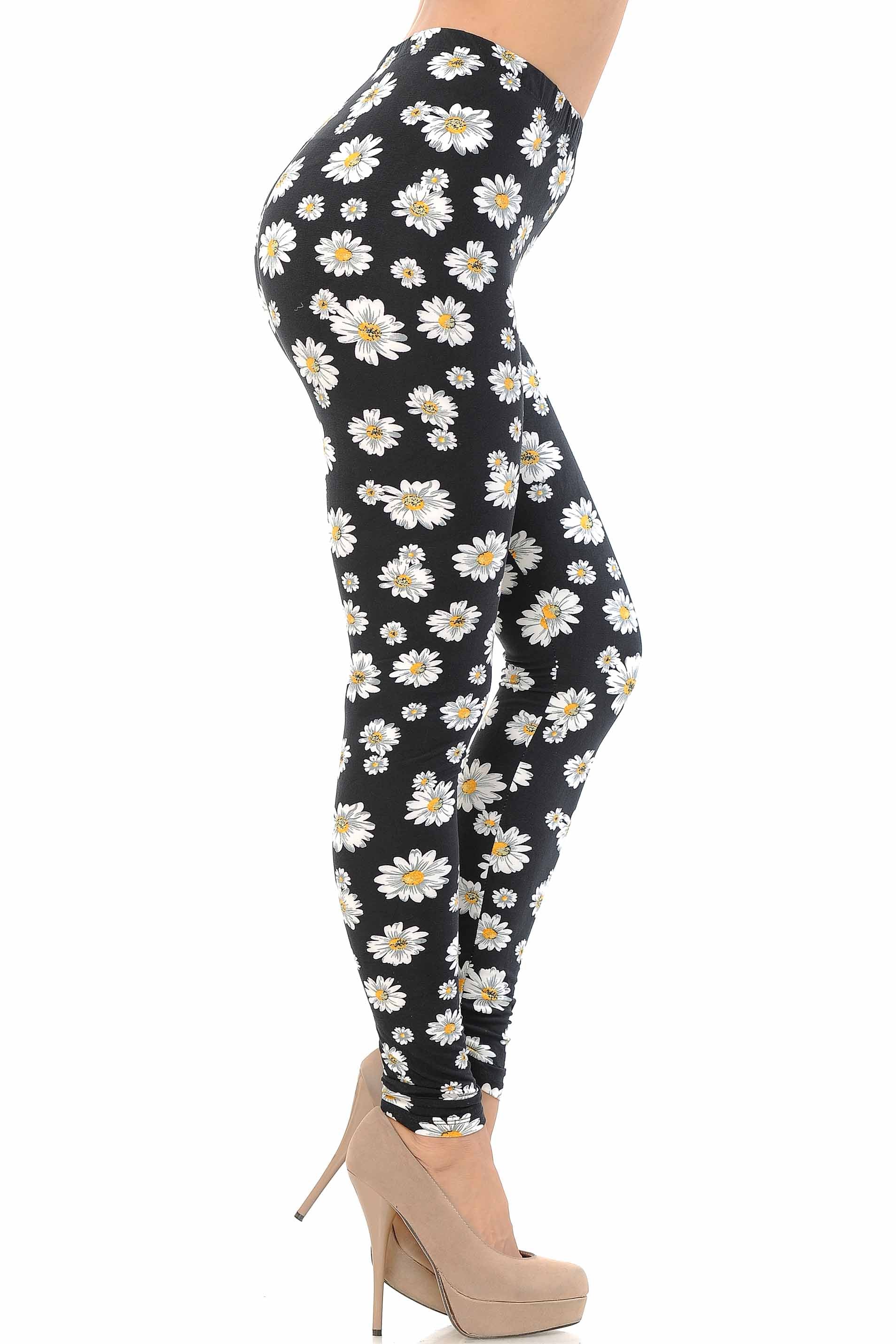 Wholesale Buttery Smooth Daisy Leggings - Extra Small