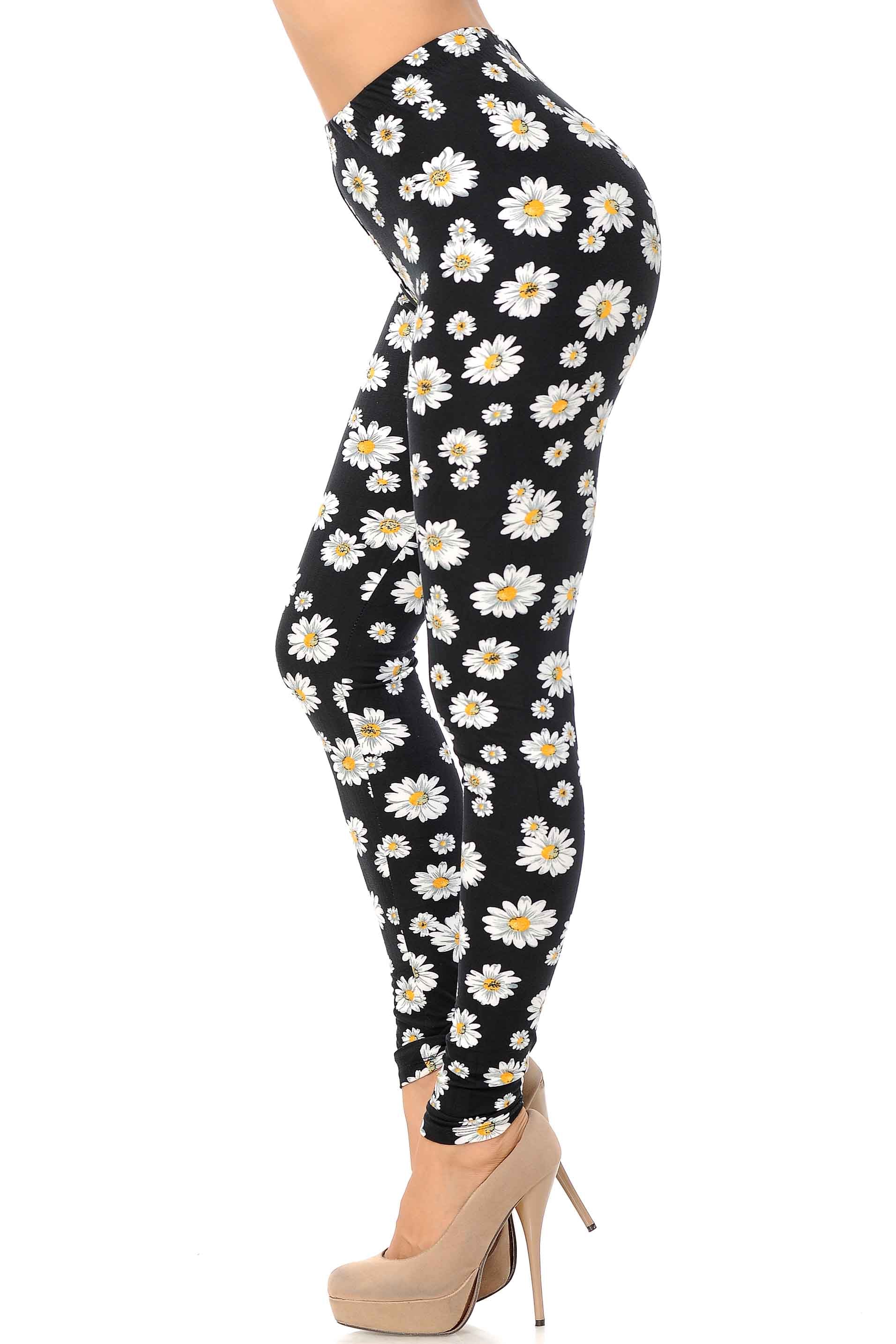 Wholesale Buttery Smooth Daisy Leggings - Extra Small