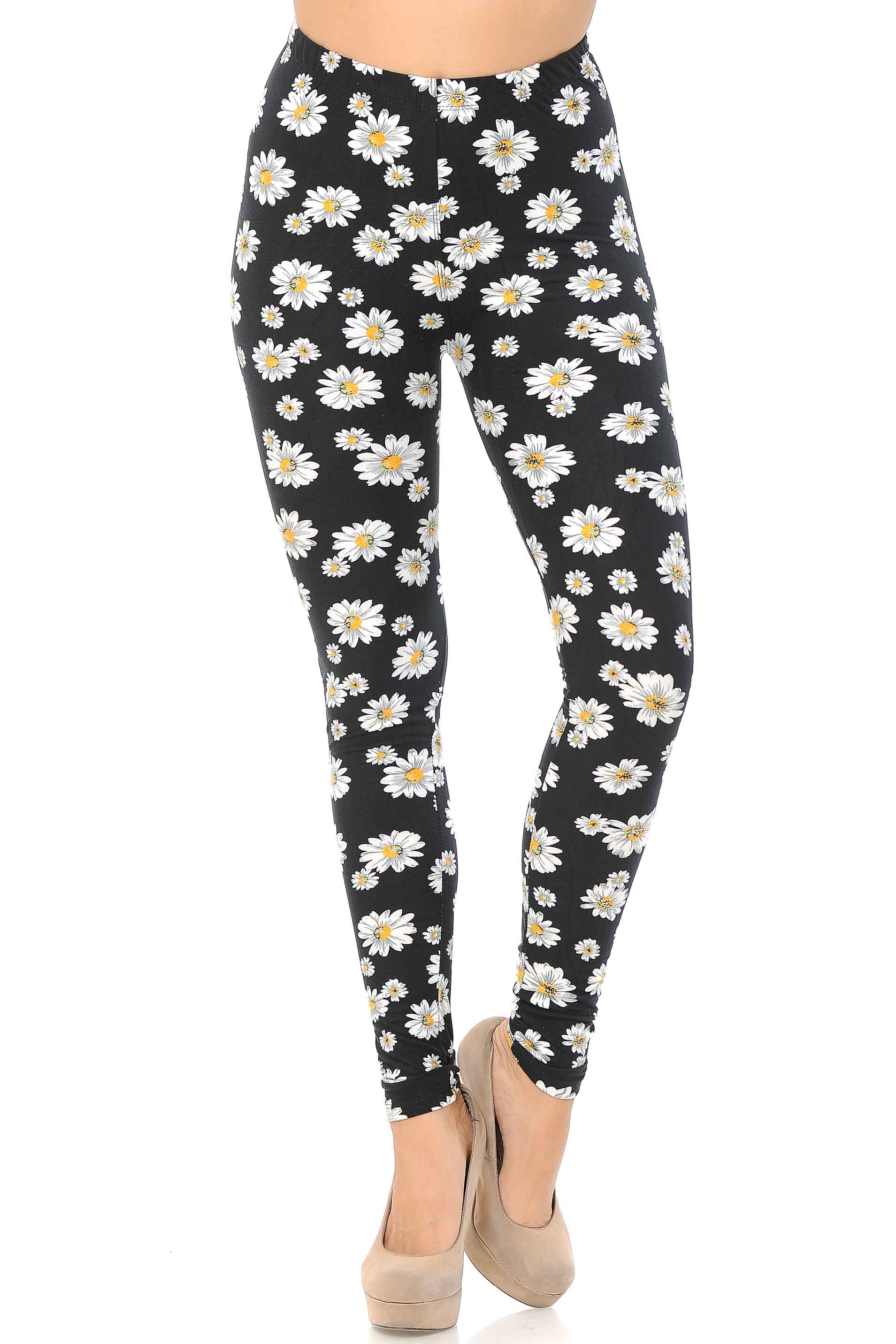 Wholesale Buttery Smooth Daisy Leggings - Extra Small