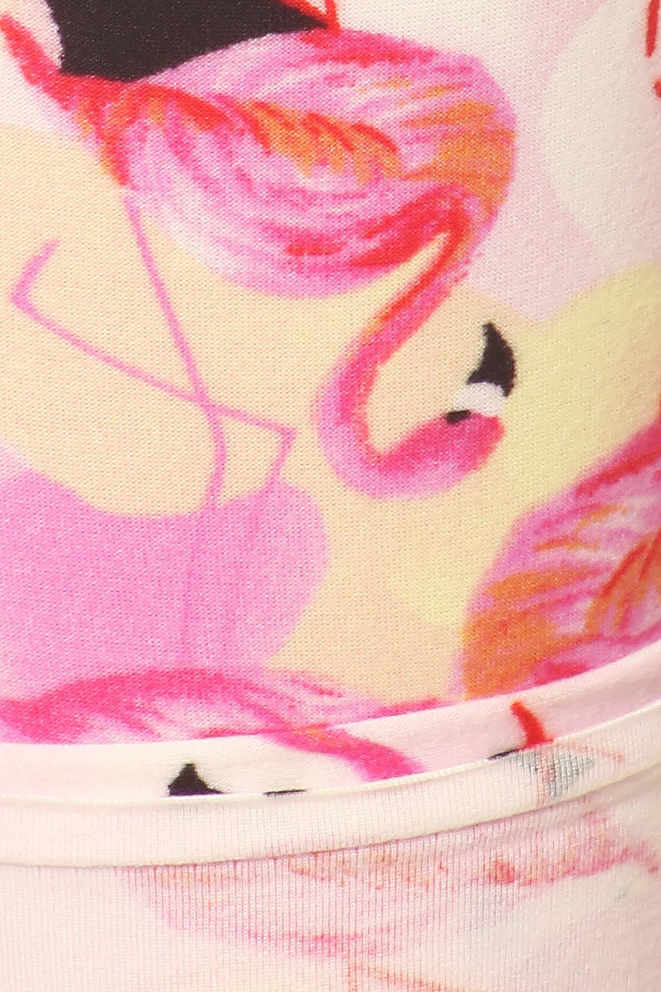 Wholesale Buttery Smooth Gorgeous Pink Flamingos Leggings - Extra Small