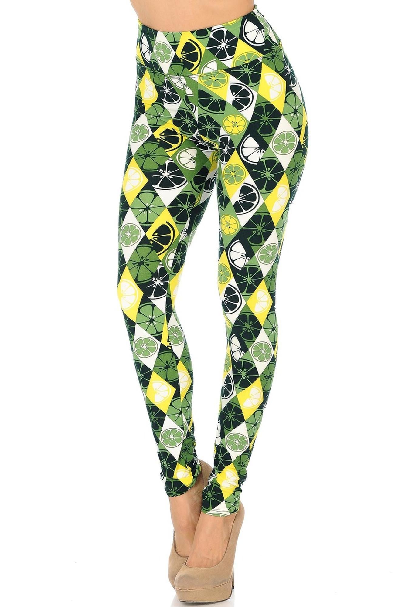 Wholesale Buttery Soft Luck of the Irish Lime High Waisted Leggings