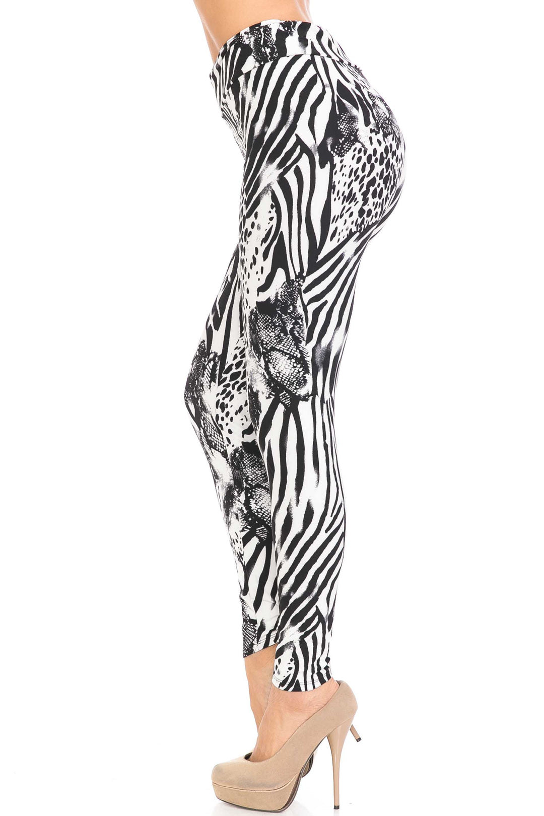 Wholesale Buttery Smooth Wild Safari Plus Size High Waisted Leggings