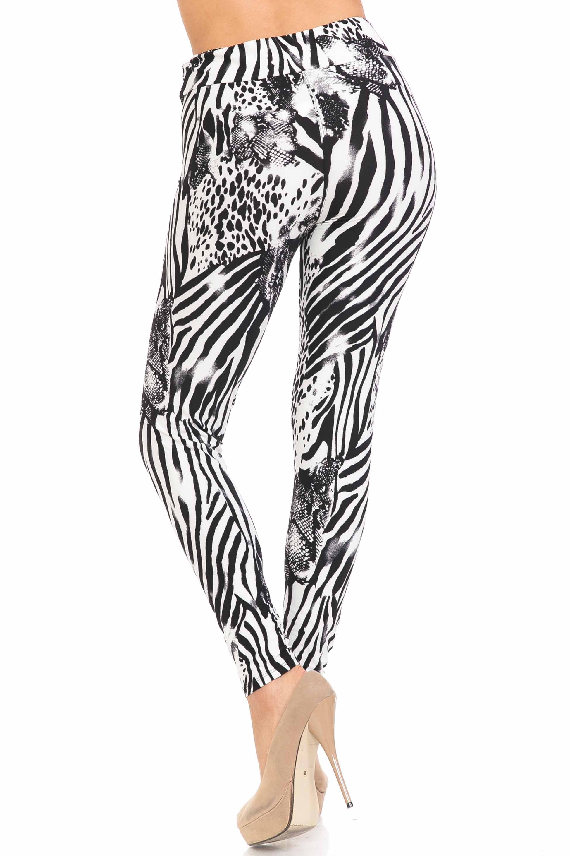 Wholesale Buttery Smooth Wild Safari Plus Size High Waisted Leggings