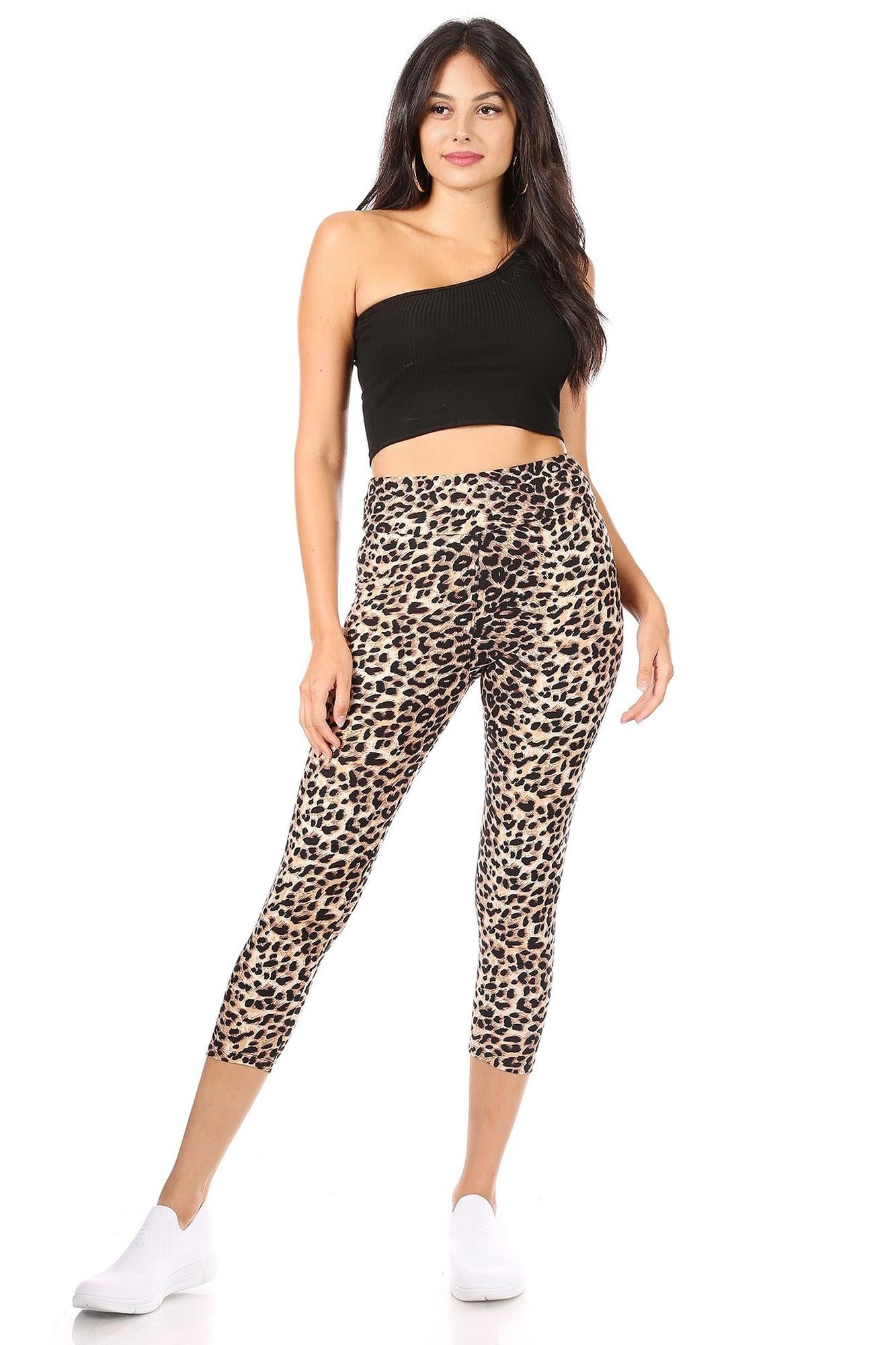 Wholesale Buttery Smooth Feral Cheetah High Waisted Capris