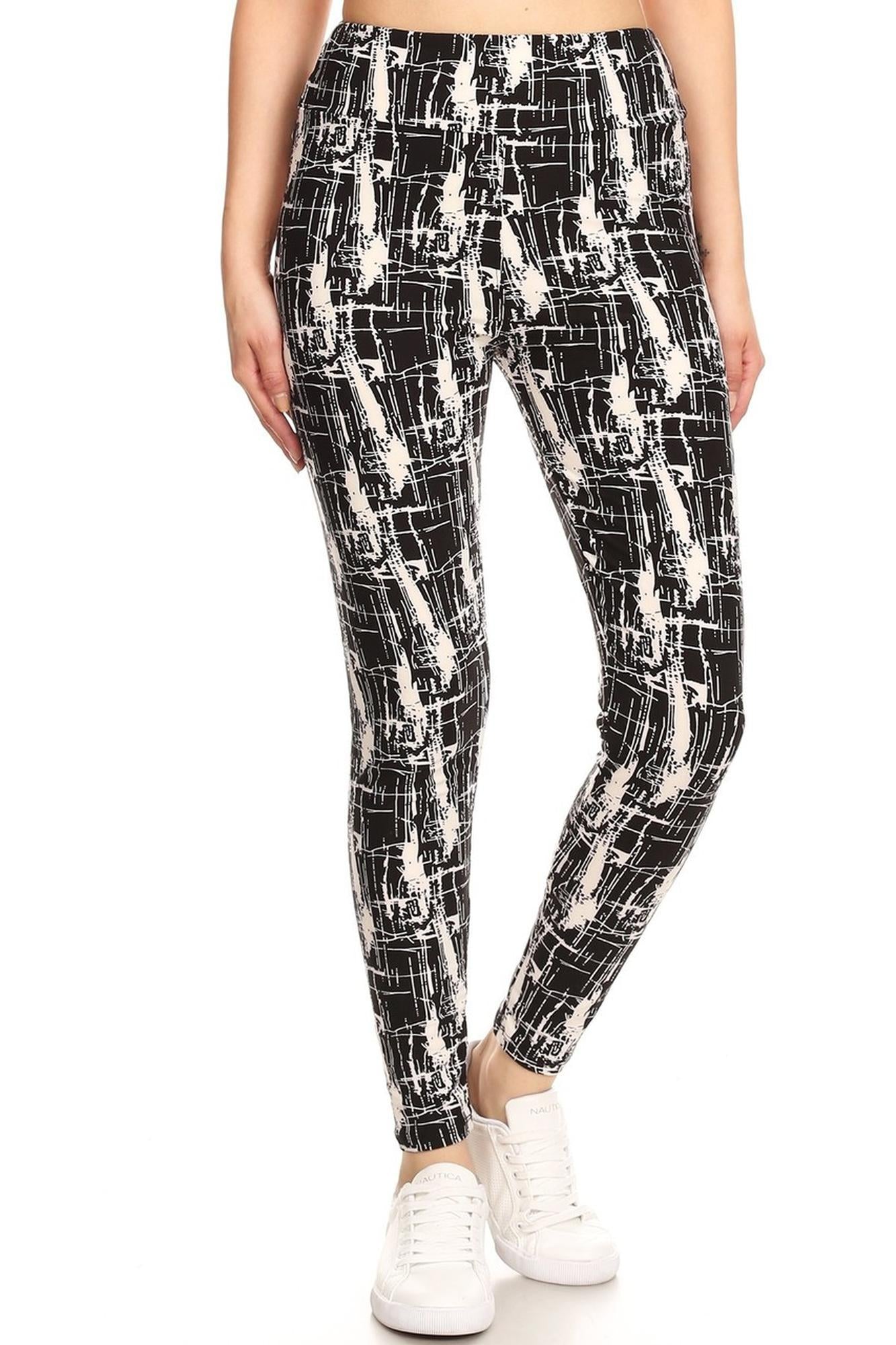 Wholesale Buttery Smooth Splattered Lines High Waisted Leggings