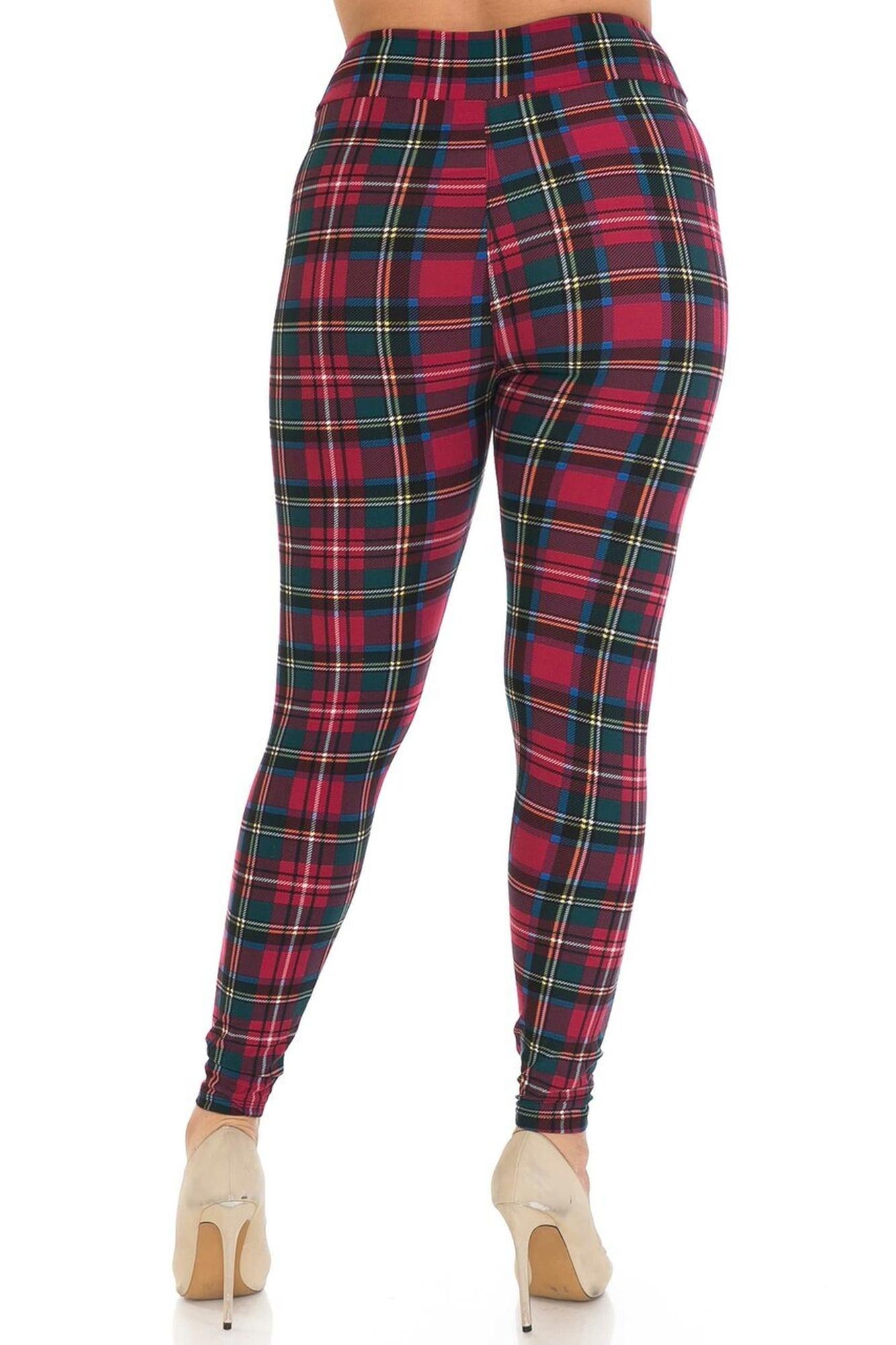 Wholesale Buttery Smooth Modish Plaid High Waisted Leggings