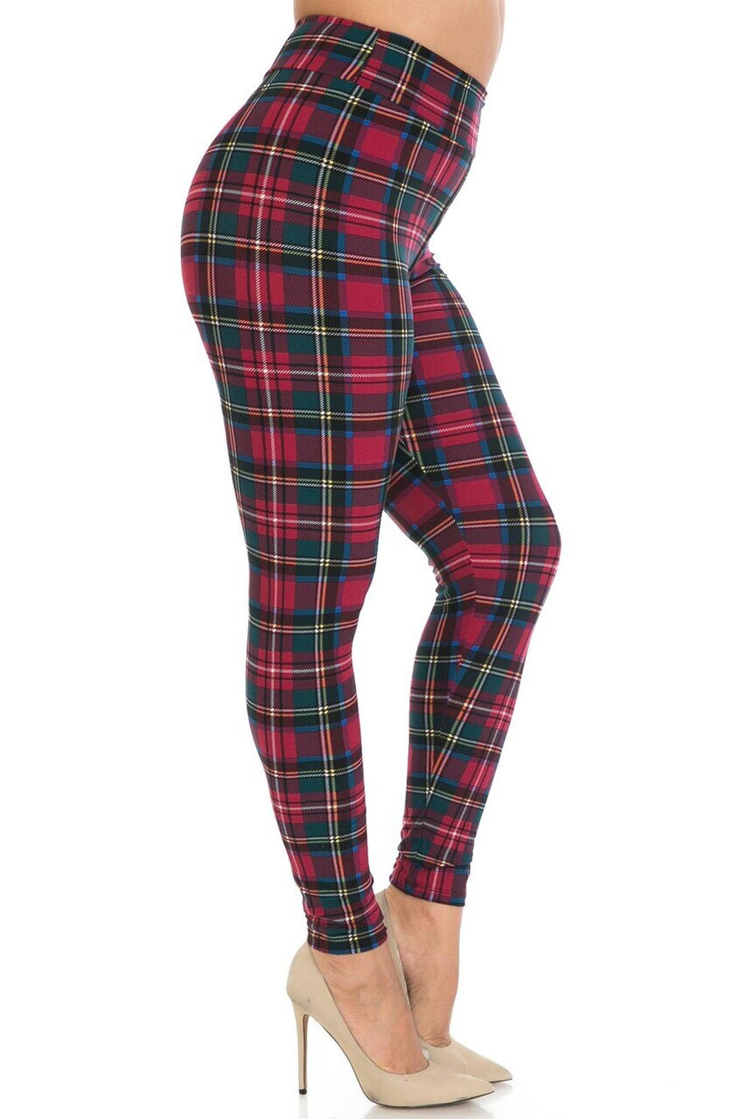 Wholesale Buttery Smooth Modish Plaid High Waisted Leggings