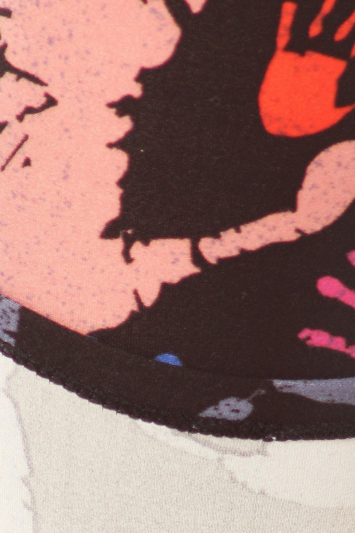 Wholesale Buttery Smooth Colorful Hand Print High Waist Leggings