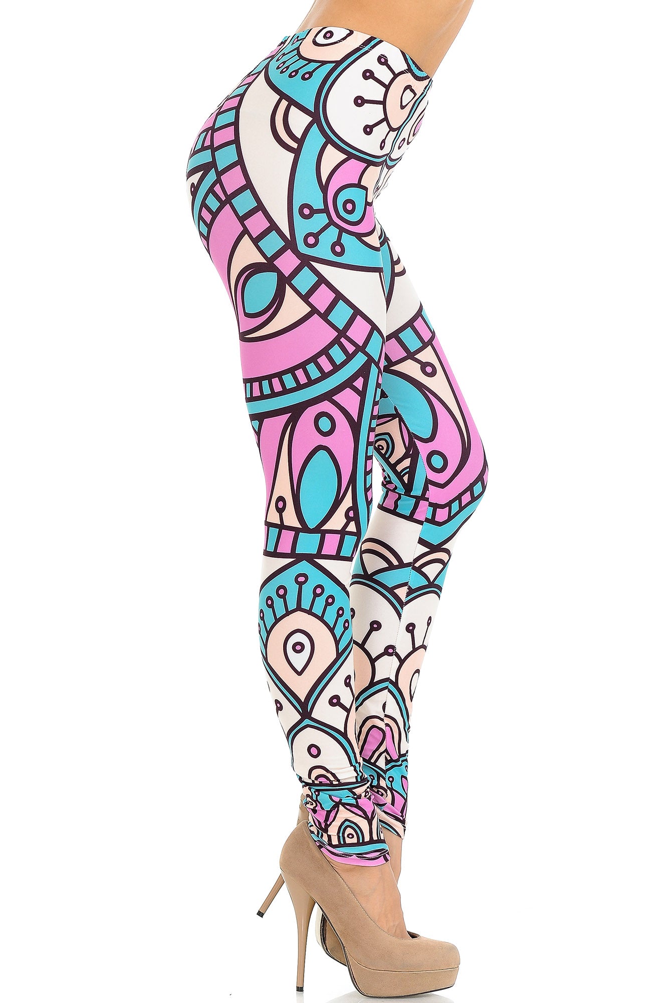 Wholesale Creamy Soft Cute Mandala Leggings - USA Fashion