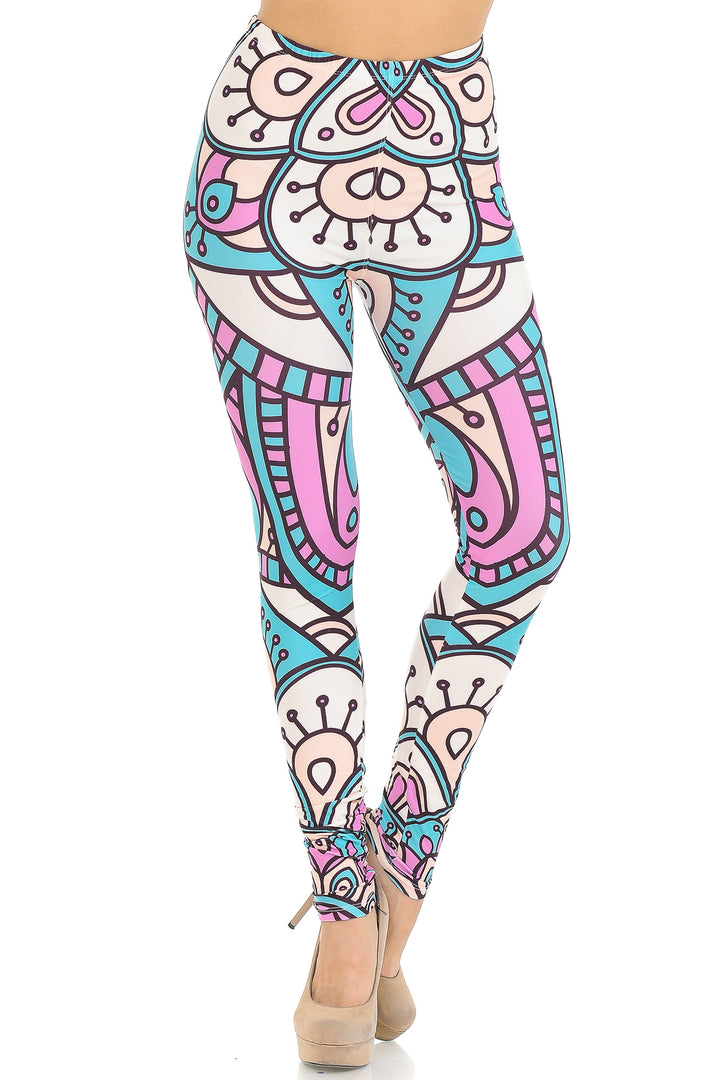 Wholesale Creamy Soft Cute Mandala Leggings - USA Fashion