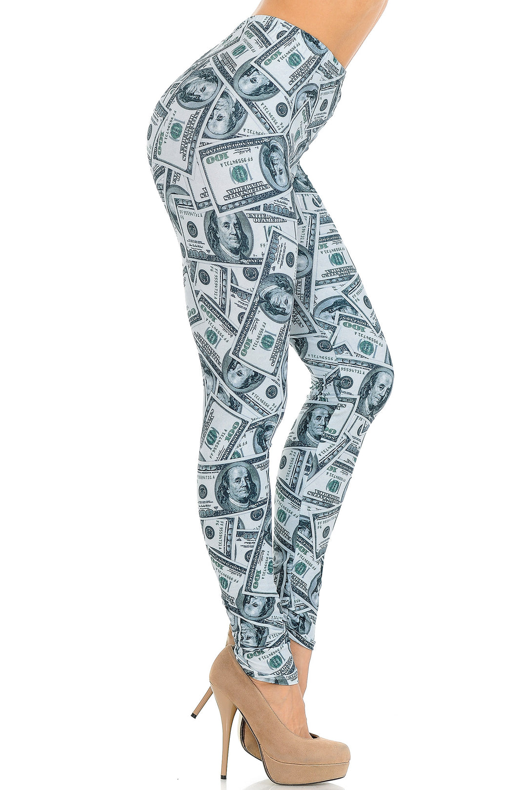 Wholesale Creamy Soft Raining Money Leggings - USA Fashion