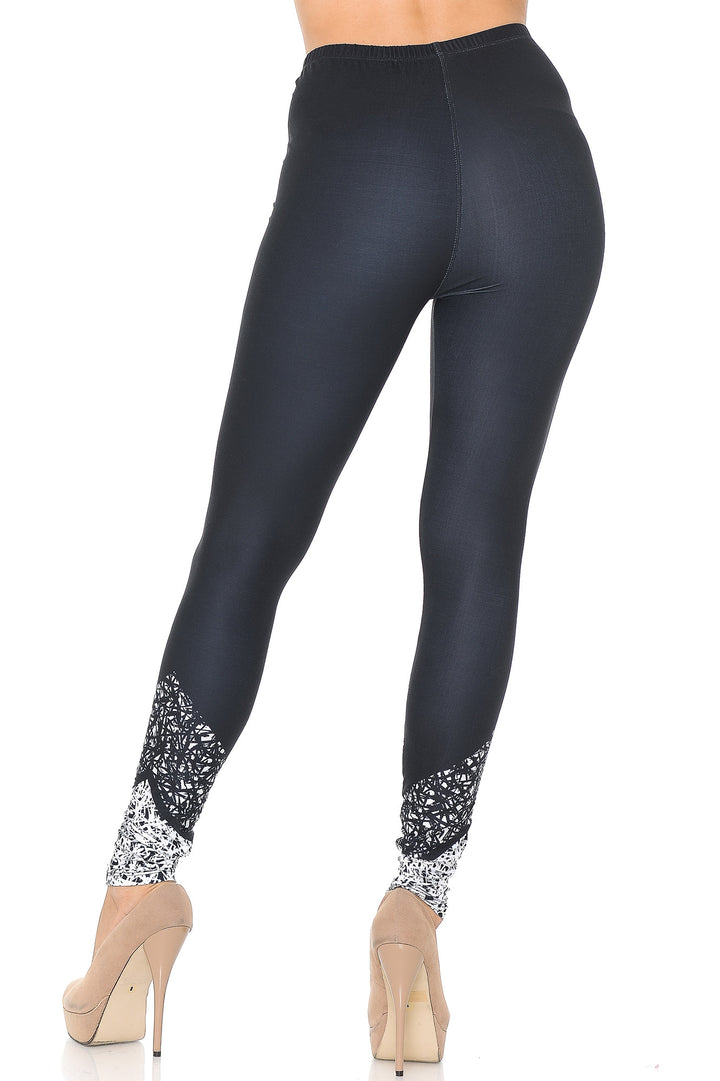 Wholesale Creamy Soft Ebony Escapade Extra Small Leggings - USA Fashion
