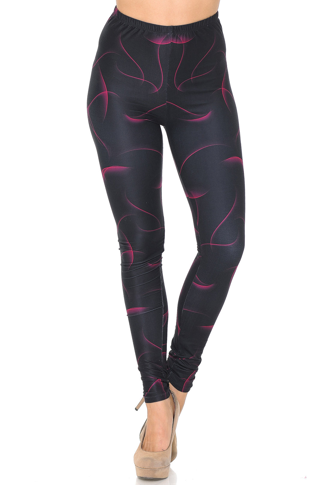 Wholesale Creamy Soft Fuchsia Mist Leggings - USA Fashion