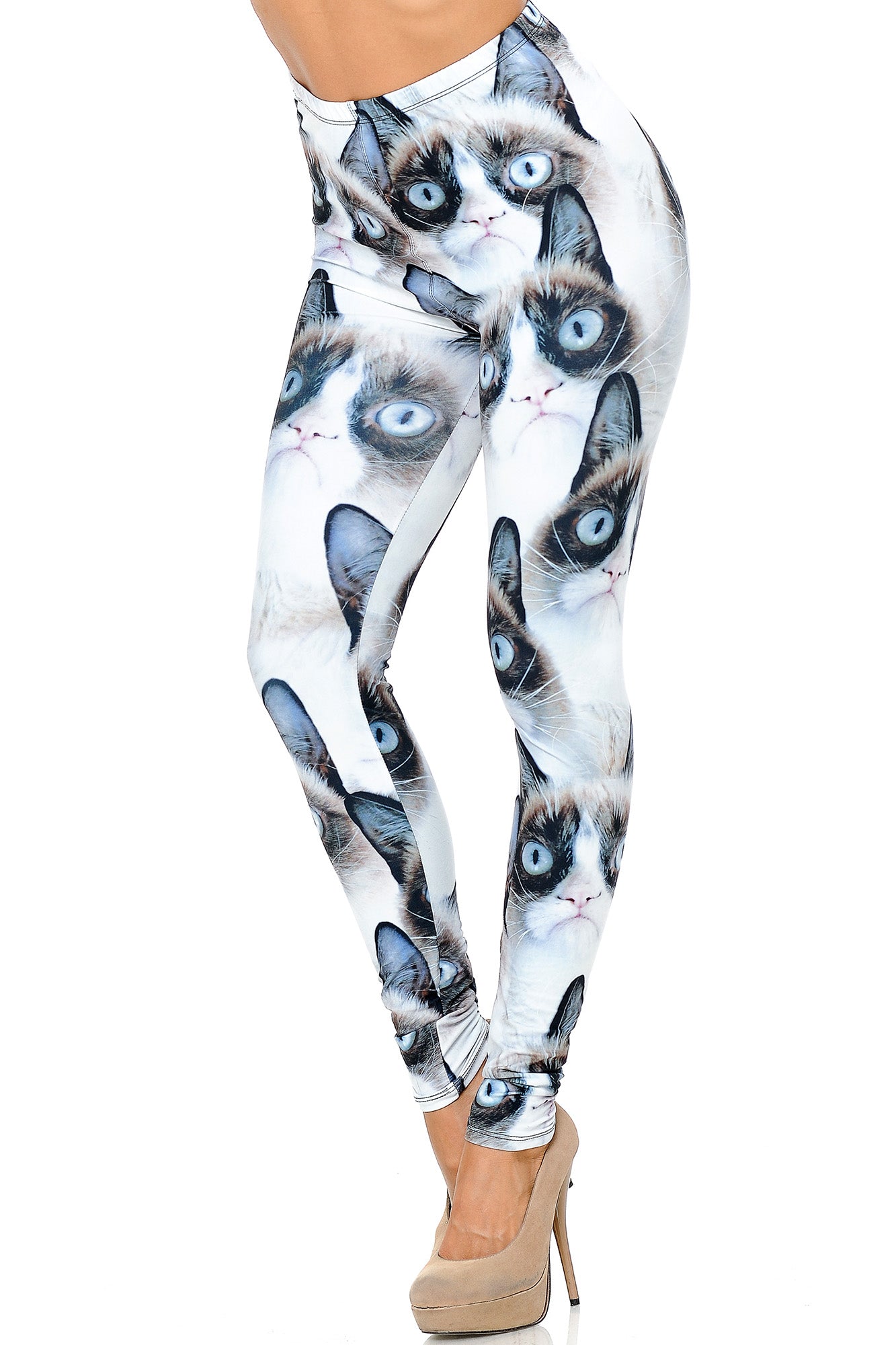 Wholesale Creamy Soft Grumpy Cat Leggings - USA Fashion