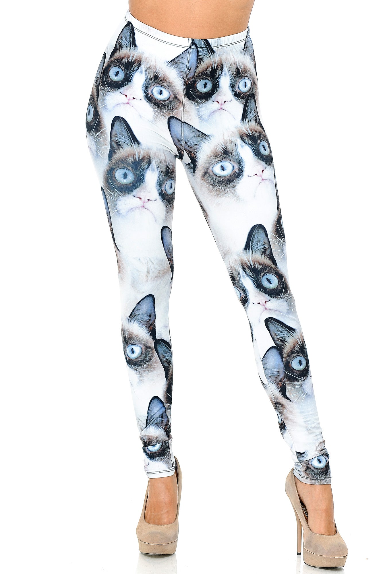Wholesale Creamy Soft Grumpy Cat Leggings - USA Fashion