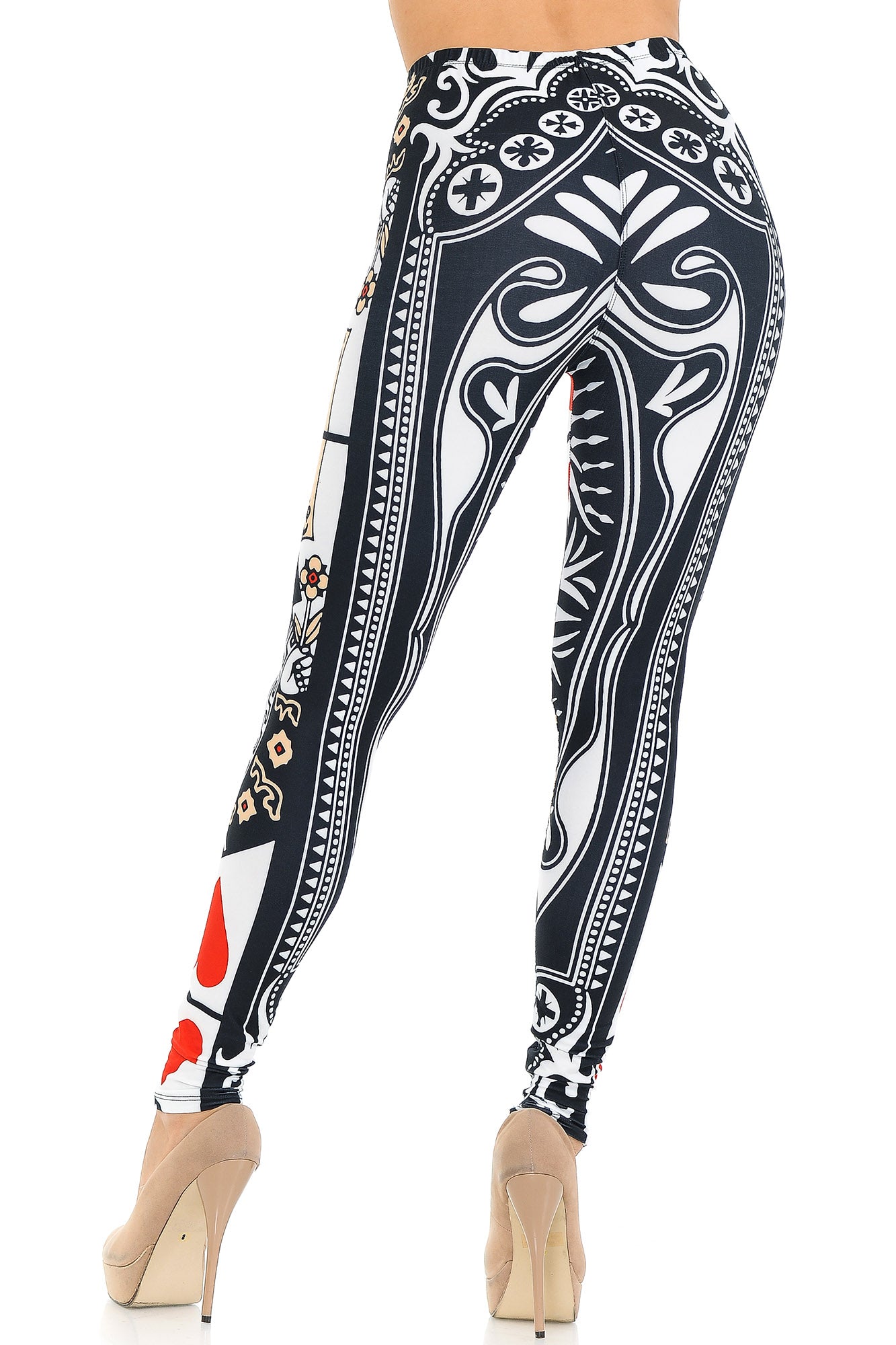 Wholesale Creamy Soft Queen of Hearts Leggings - USA Fashion
