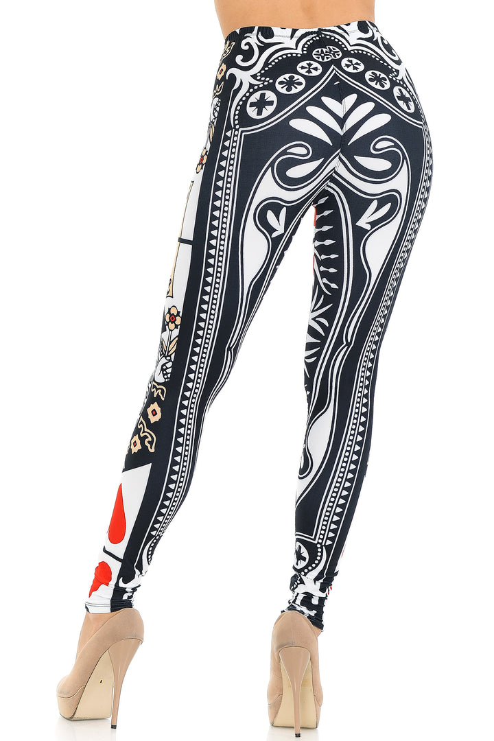 Wholesale Creamy Soft Queen of Hearts Leggings - USA Fashion