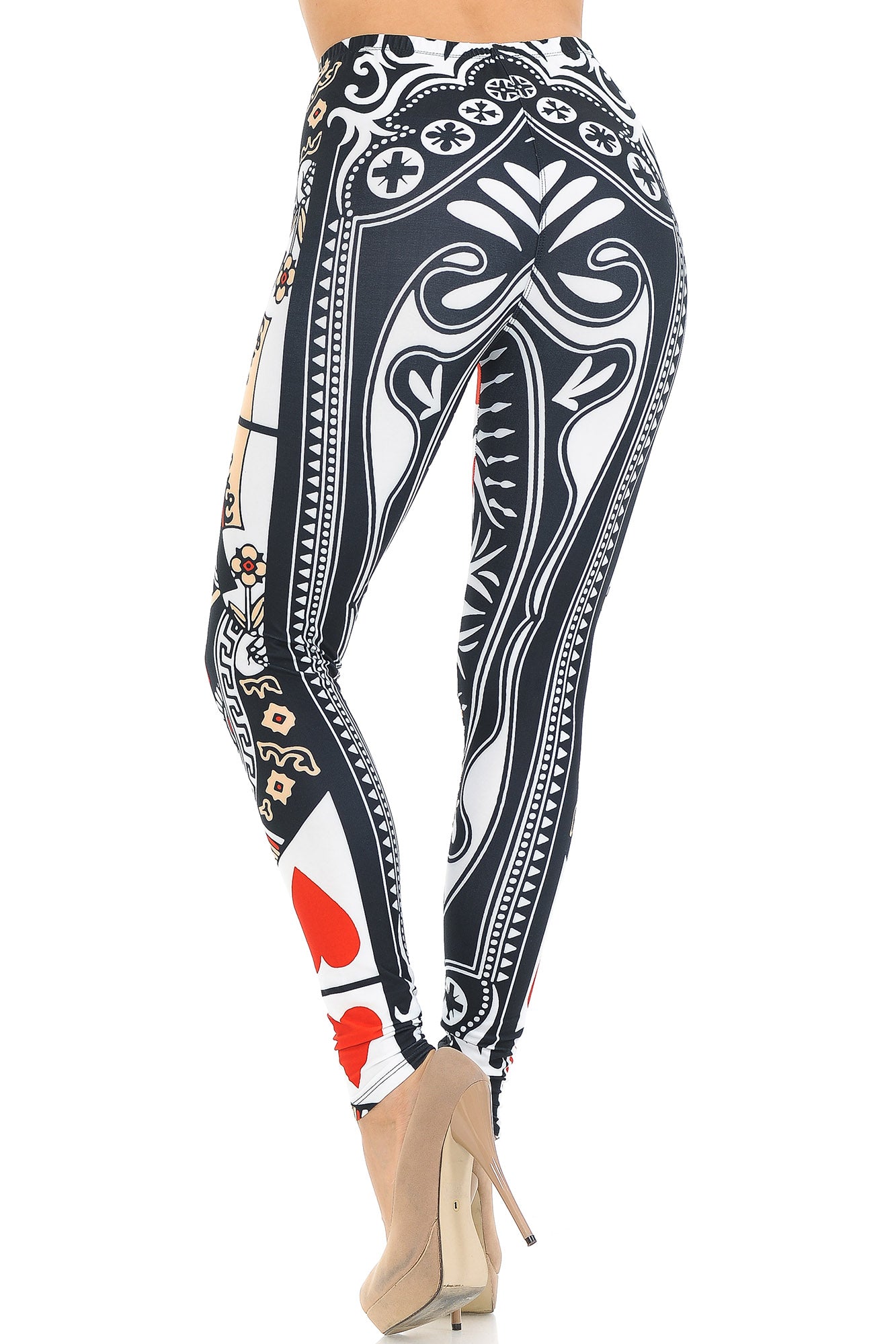 Wholesale Creamy Soft Queen of Hearts Leggings - USA Fashion