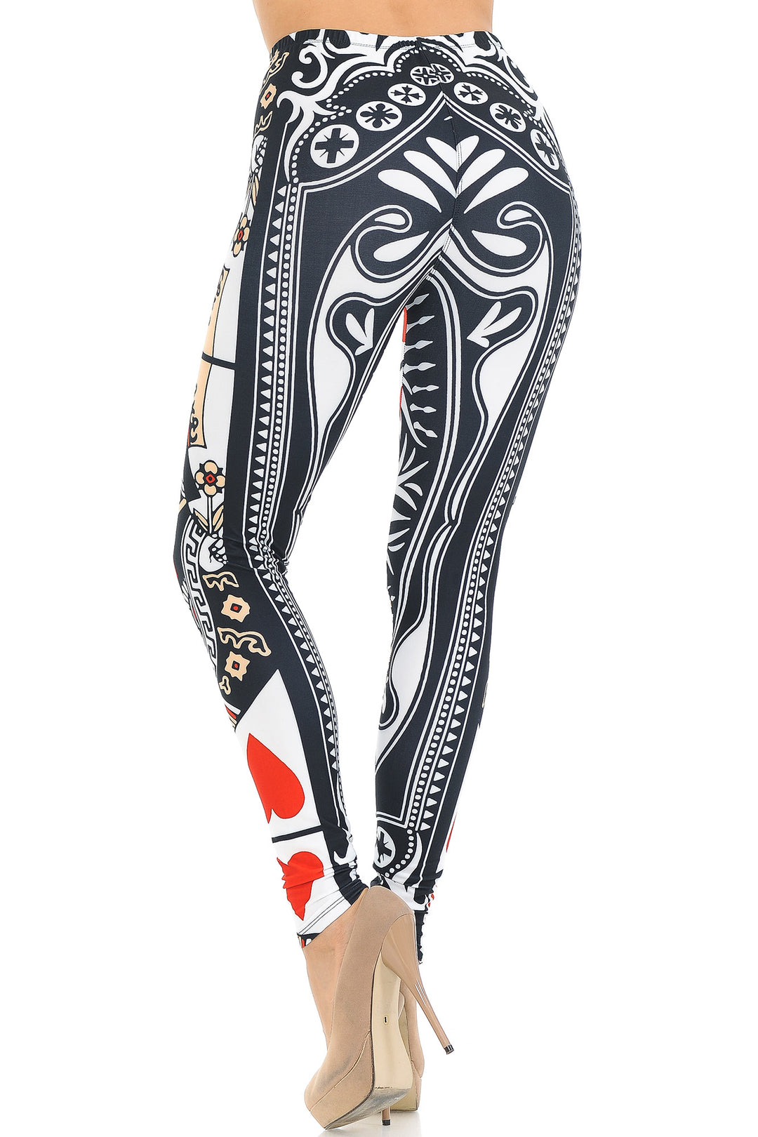 Wholesale Creamy Soft Queen of Hearts Leggings - USA Fashion